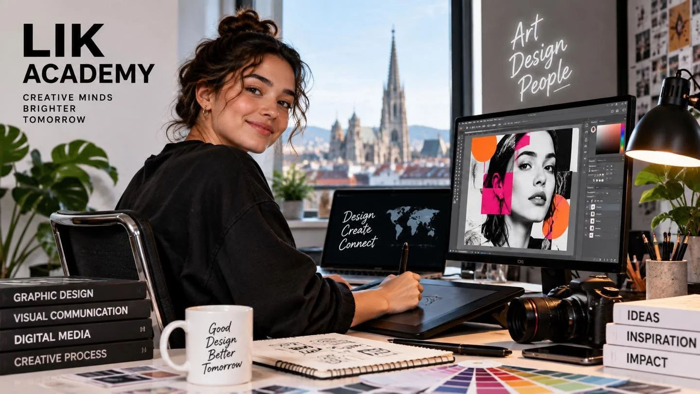 MEDIA DESIGN EXPERT DIPLOMA &ndash; VIENNA OR LIVE ONLINE

Turn your creativity into professional design skills.

The LIK Academy &ndash; Private International School of Creative Media Vienna is starting Year 31 of the Media Design Expert Diploma on 