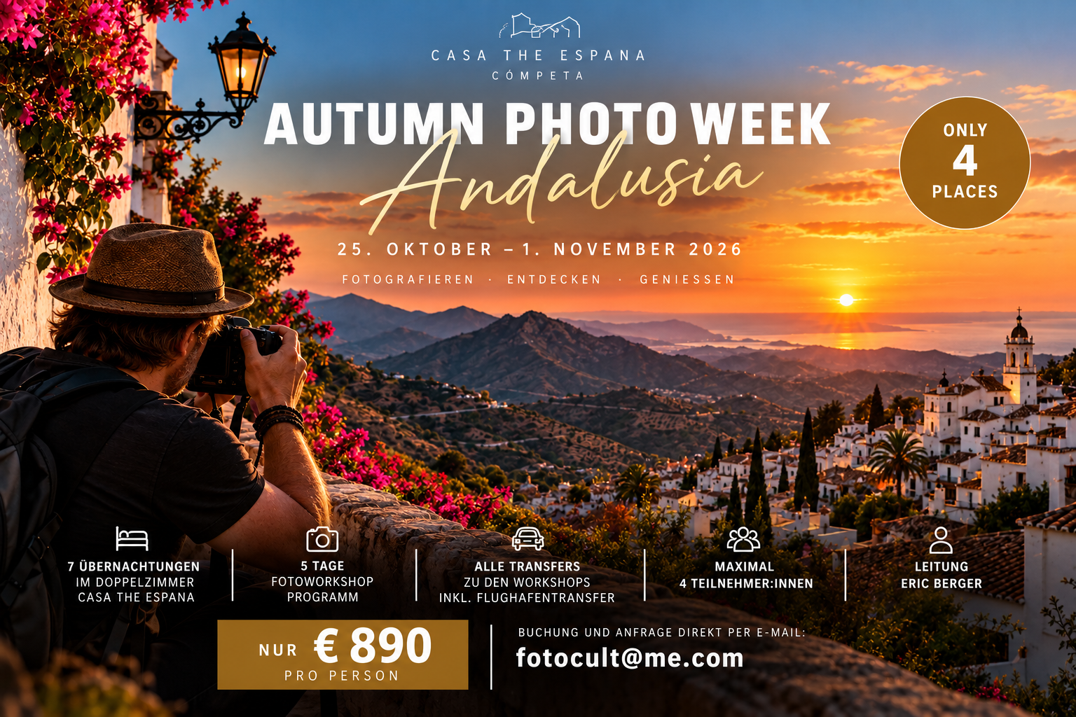 Autumn Photo Week Andalusia 2026 – Fotografieren zwischen weißen Dörfern, Bergen und Mittelmeer