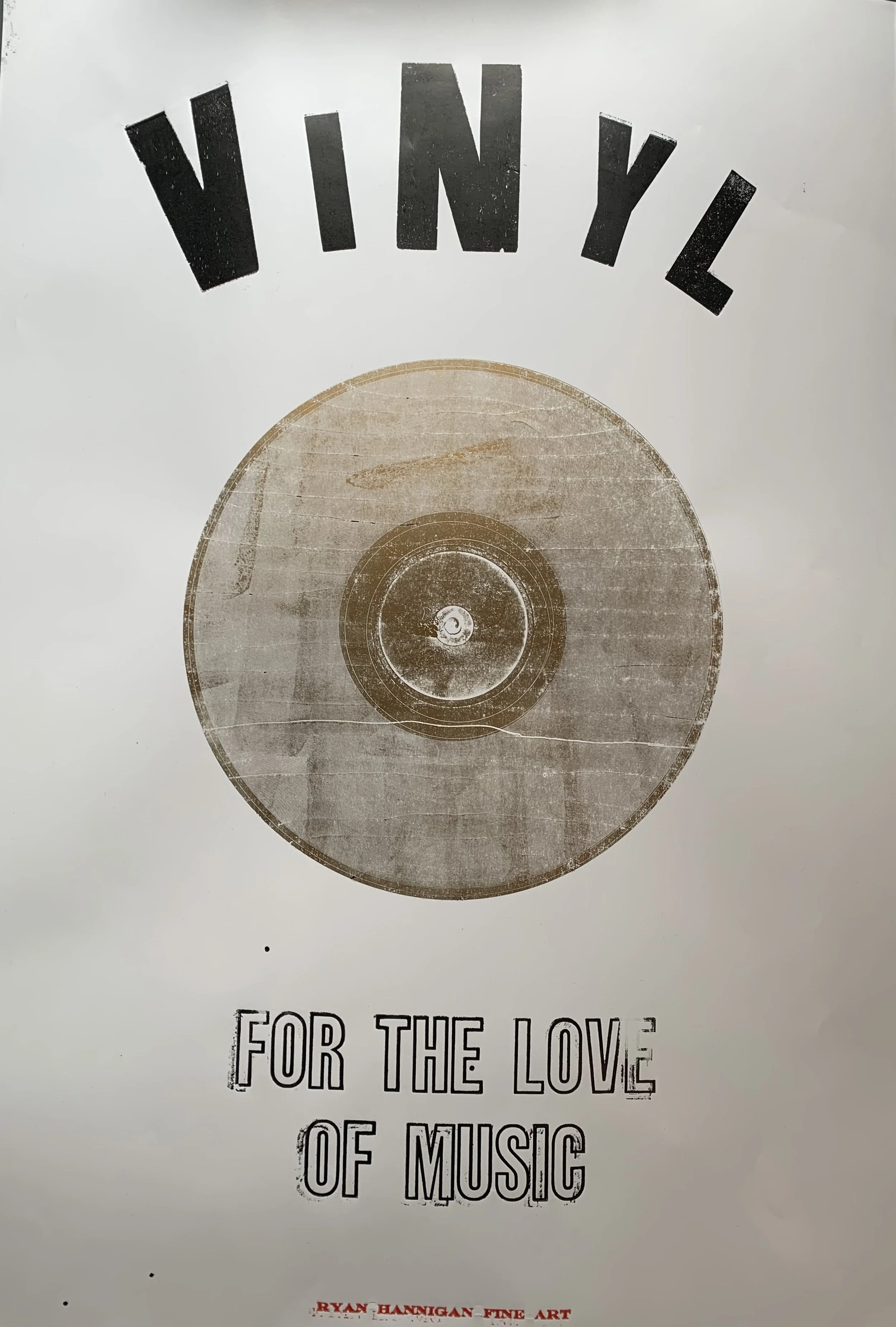 Vinyl Letterpress Poster