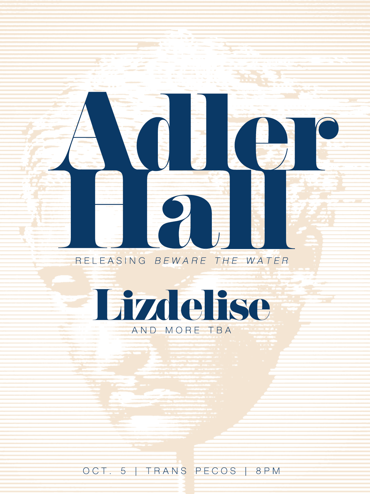 Friday October 5th at Trans-Pecos Golden Parachute presents : Adler Hall (Record Release) :: Lizdelise + 1 more TBA 8pm, all ages $10