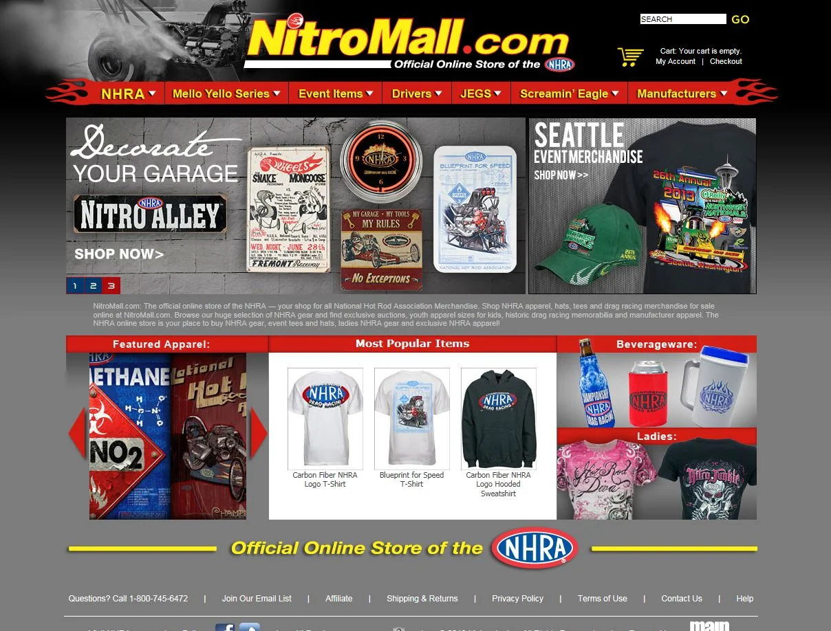 Webstore for NHRA