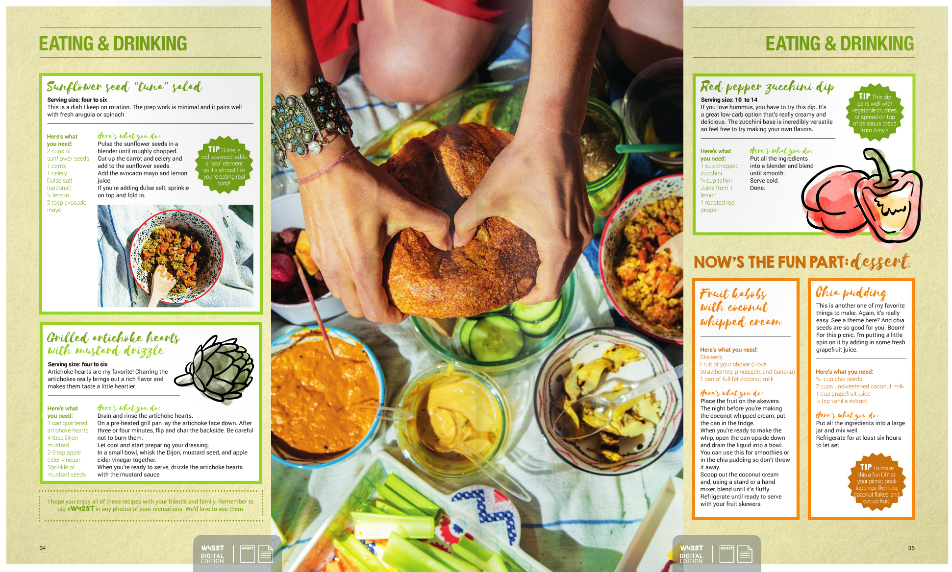The food was as important as the subjects, the details are key in the type of editorial