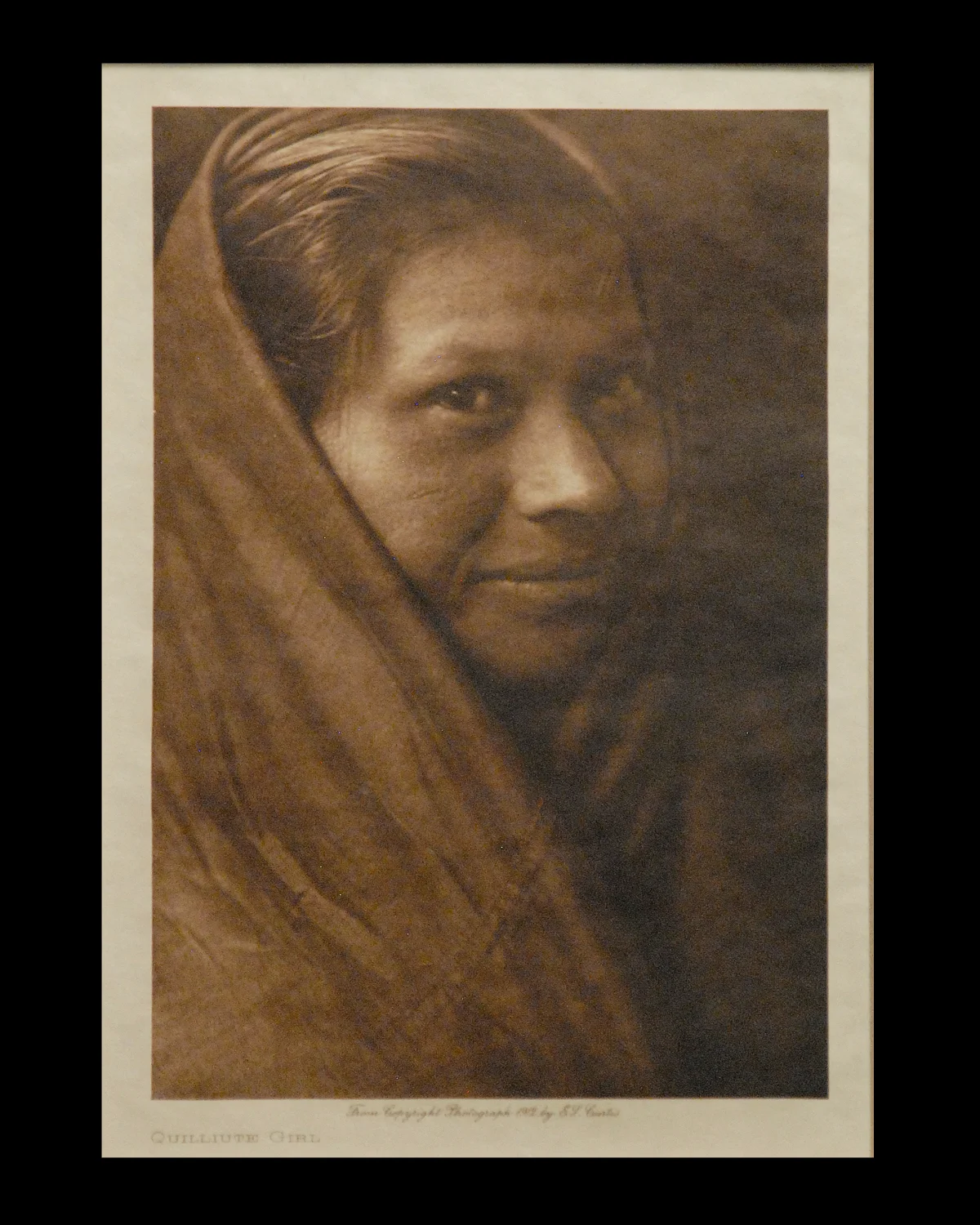 "Quilliute Girl" 1912 Vol.9 Van Gelder Print, Vintage Photogravure