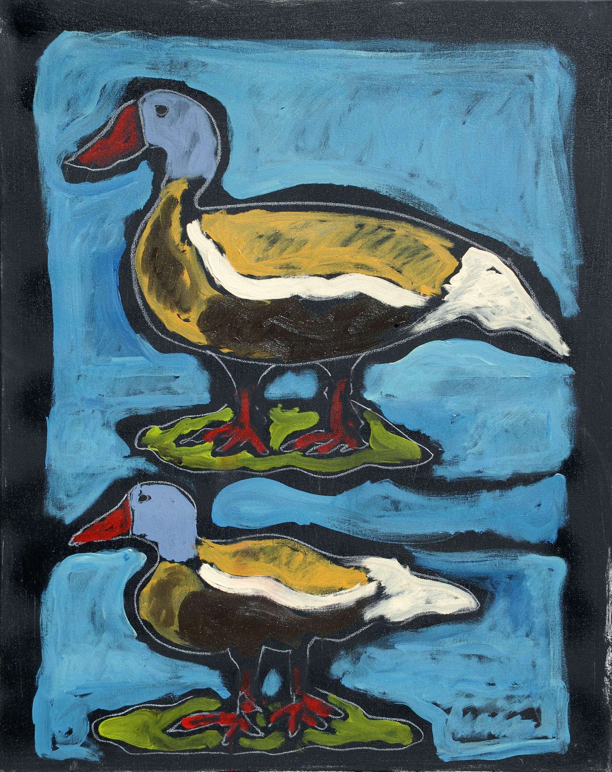 "Red Beeked Whistling Ducks!"  30x24  $1800