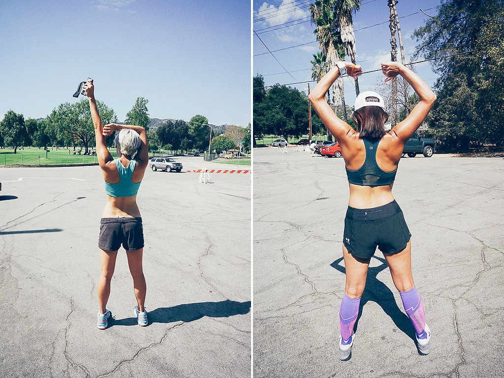 Me and Jenny after finishing a Sunday run at the Rosebowl. We've been training together (along with many others) for the Nike SF Half in October! Send us good vibes.