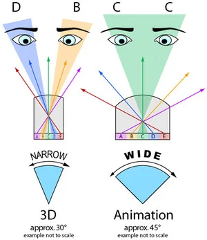 Narrow and Wide viewing angles
