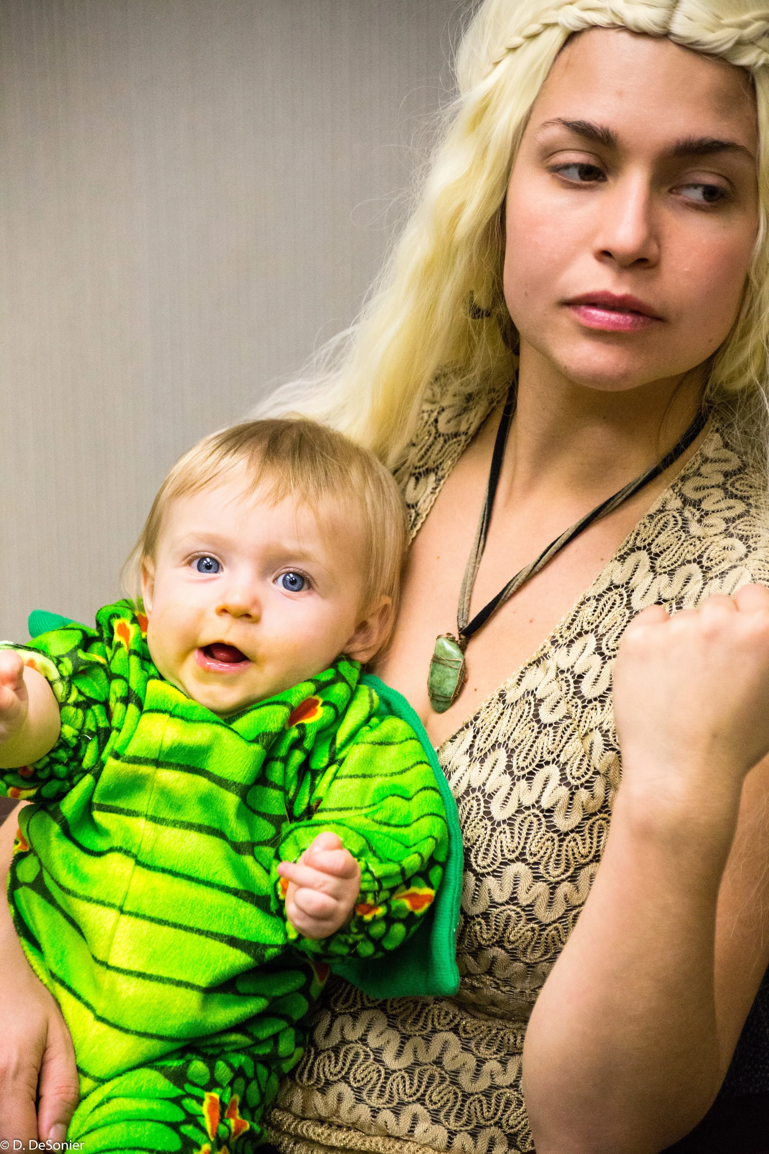 with Mom (at Halloween).