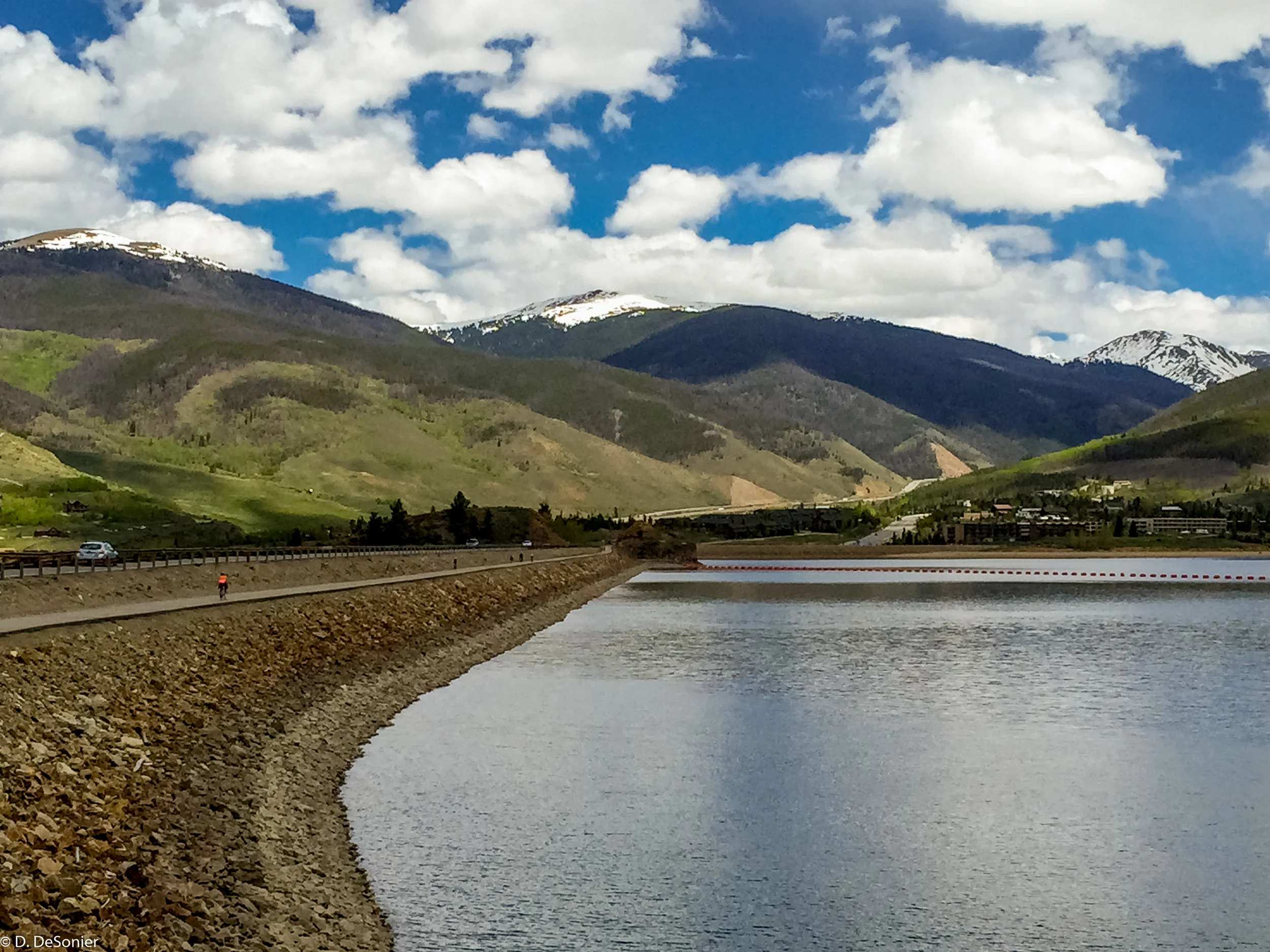 Biking around Dillon Lake.