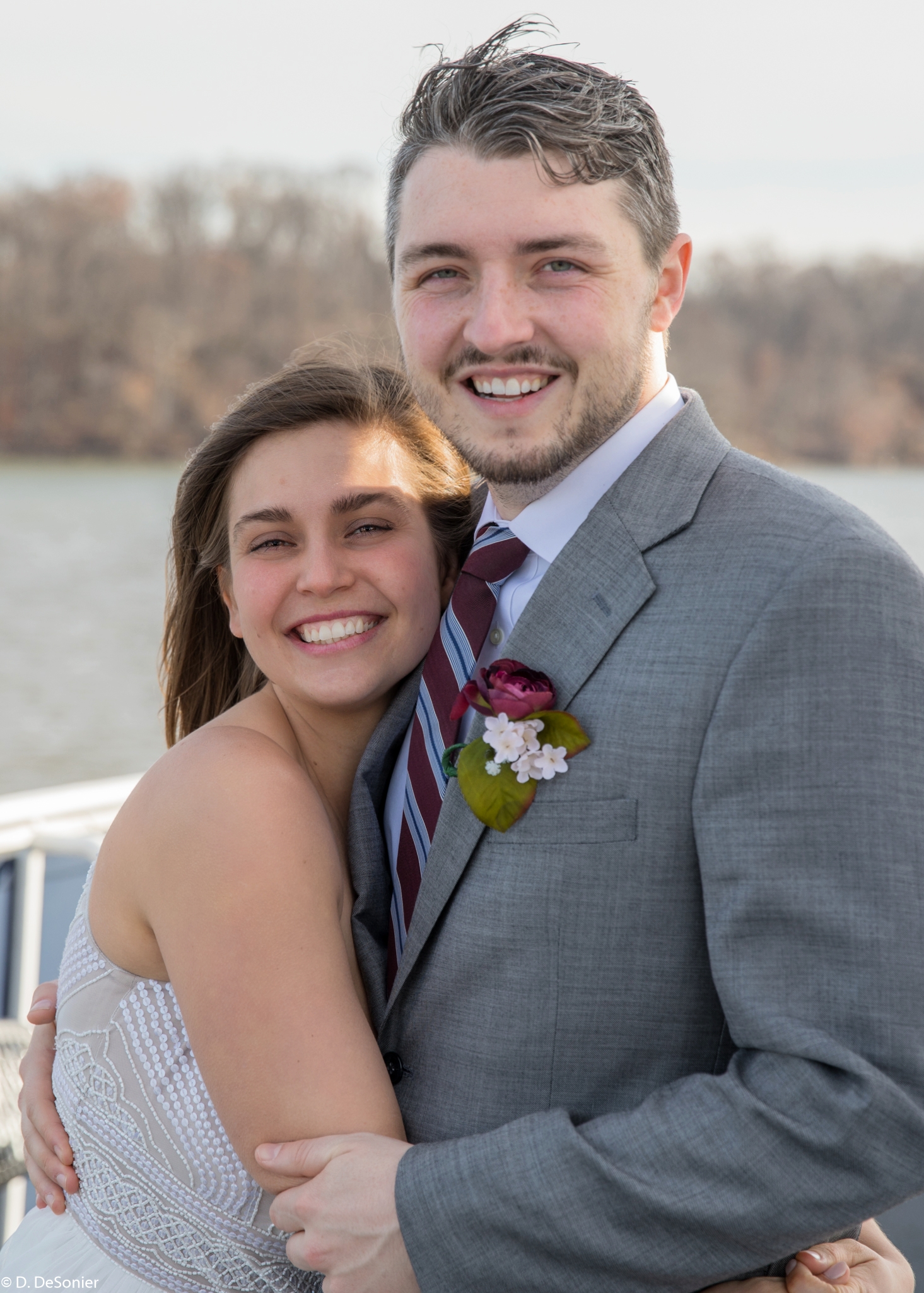 Josh and Sharlotte at their wedding near Washington DC.