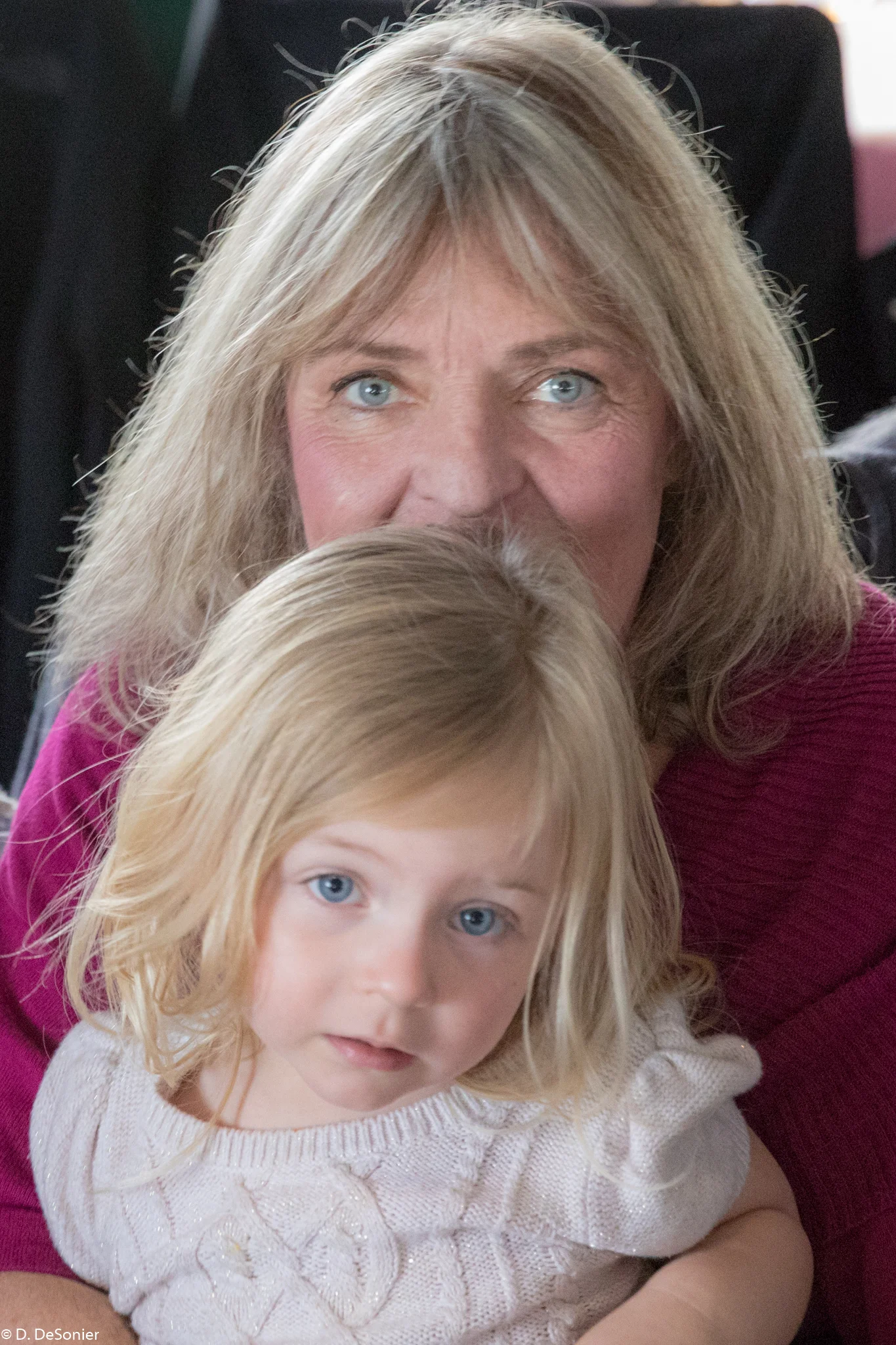 Rosie, 2 3/4, with Grandma
