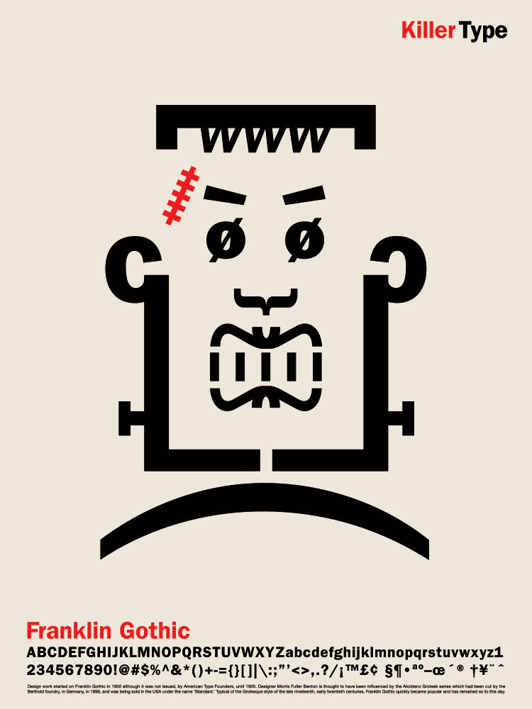 Killer Type Poster Series Franklin Gothic