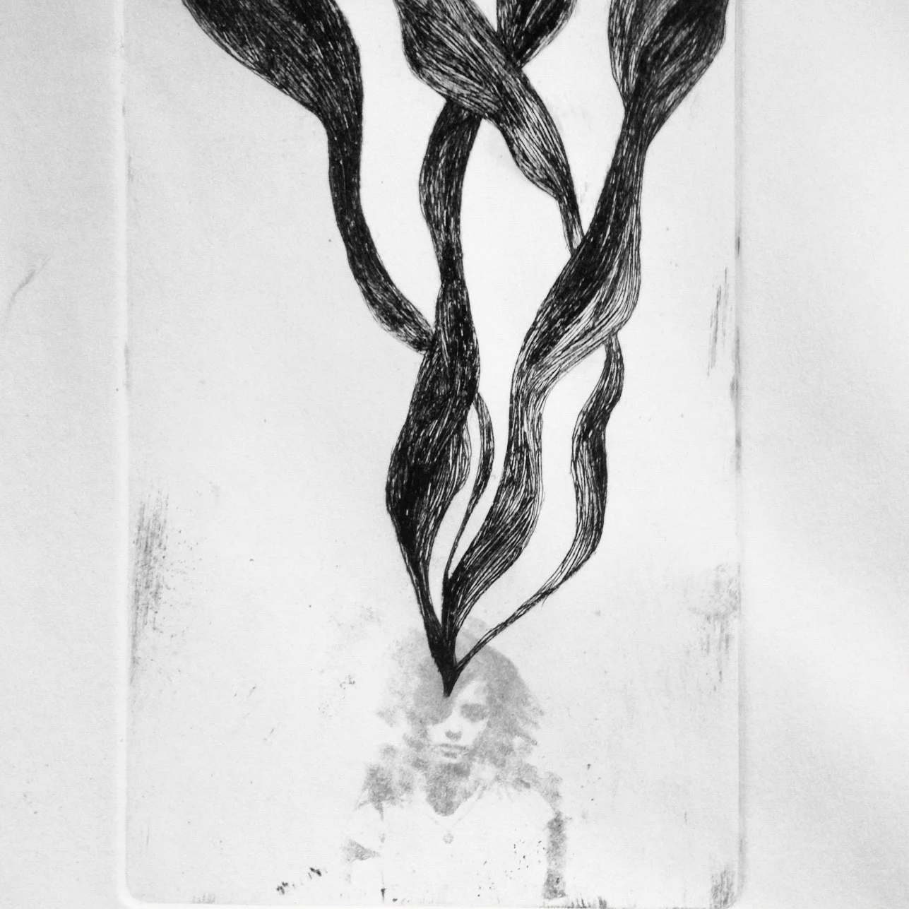 lithographic metal plate and acetone transfer