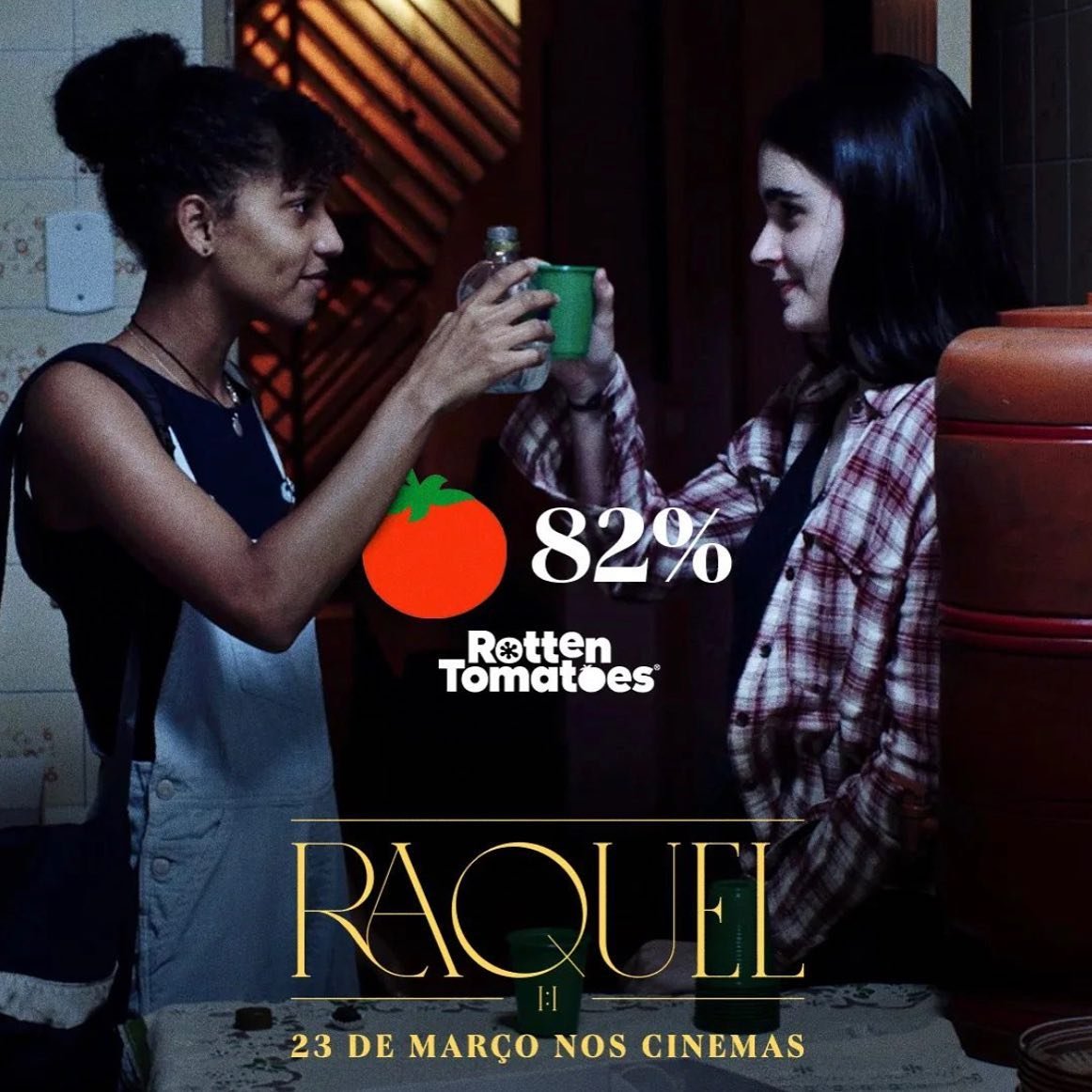 RAQUEL 1:1 tem 82% no
Rotten Tomatoes. 🍅 

Vencedor do pr&ecirc;mio m&aacute;ximo no festival mexicano FICPV, representante do Brasil no
@sxsw e no 37&deg; Festival Internacional de Cinema de Guadalajara, o filme dirigido por Mariana Bastos e estrel