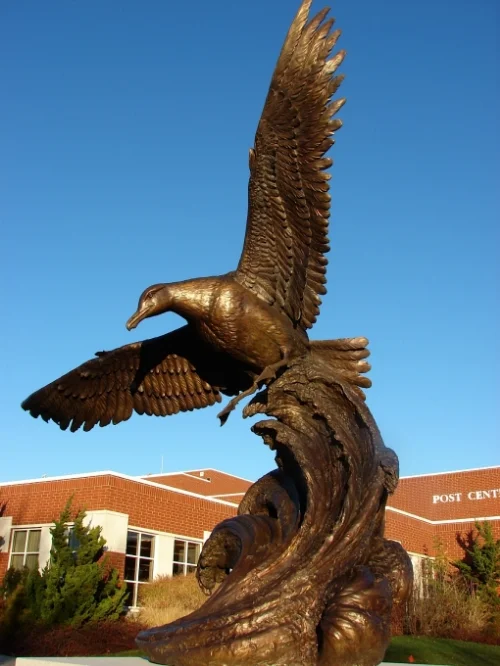 Completed sculpture installed