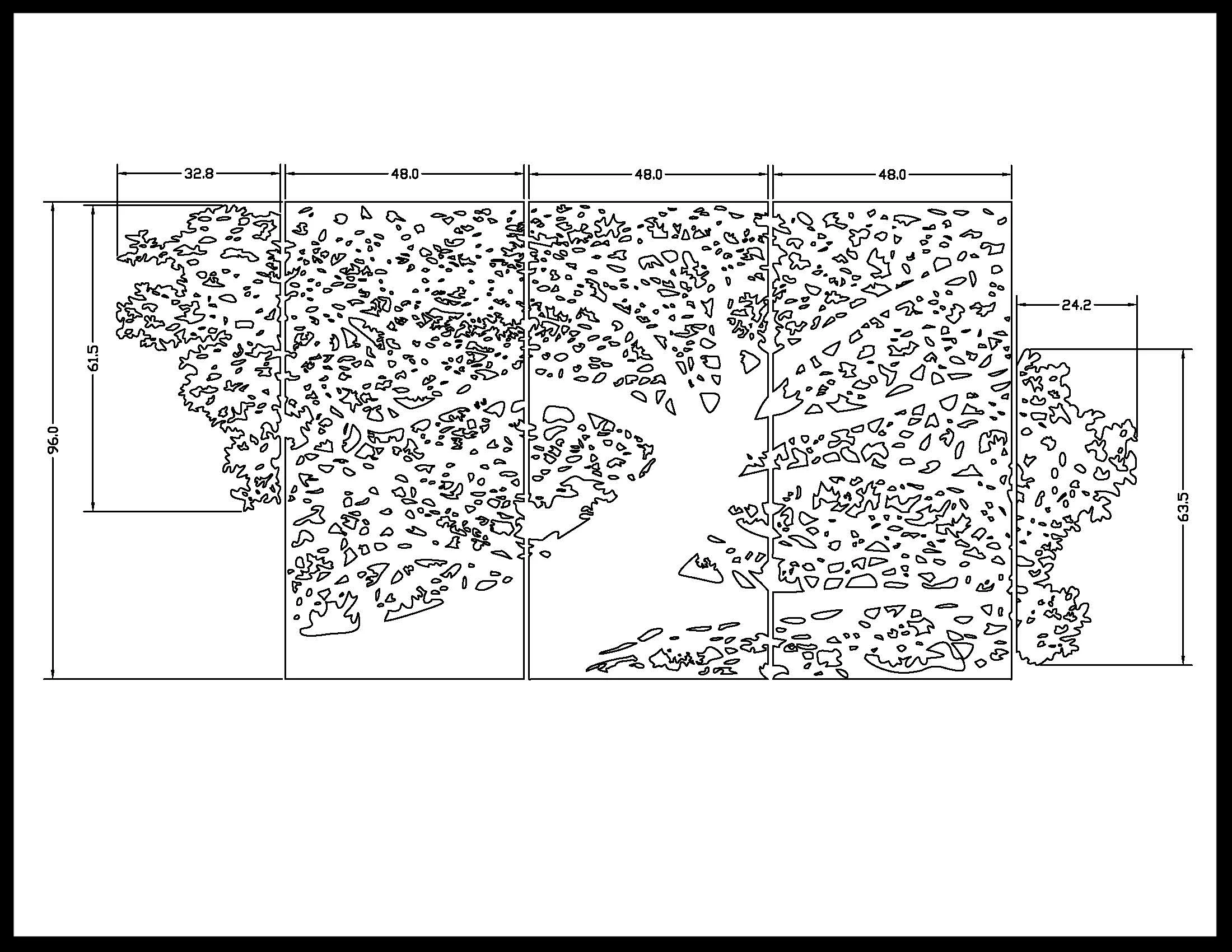 CAD drawing of Wall art
