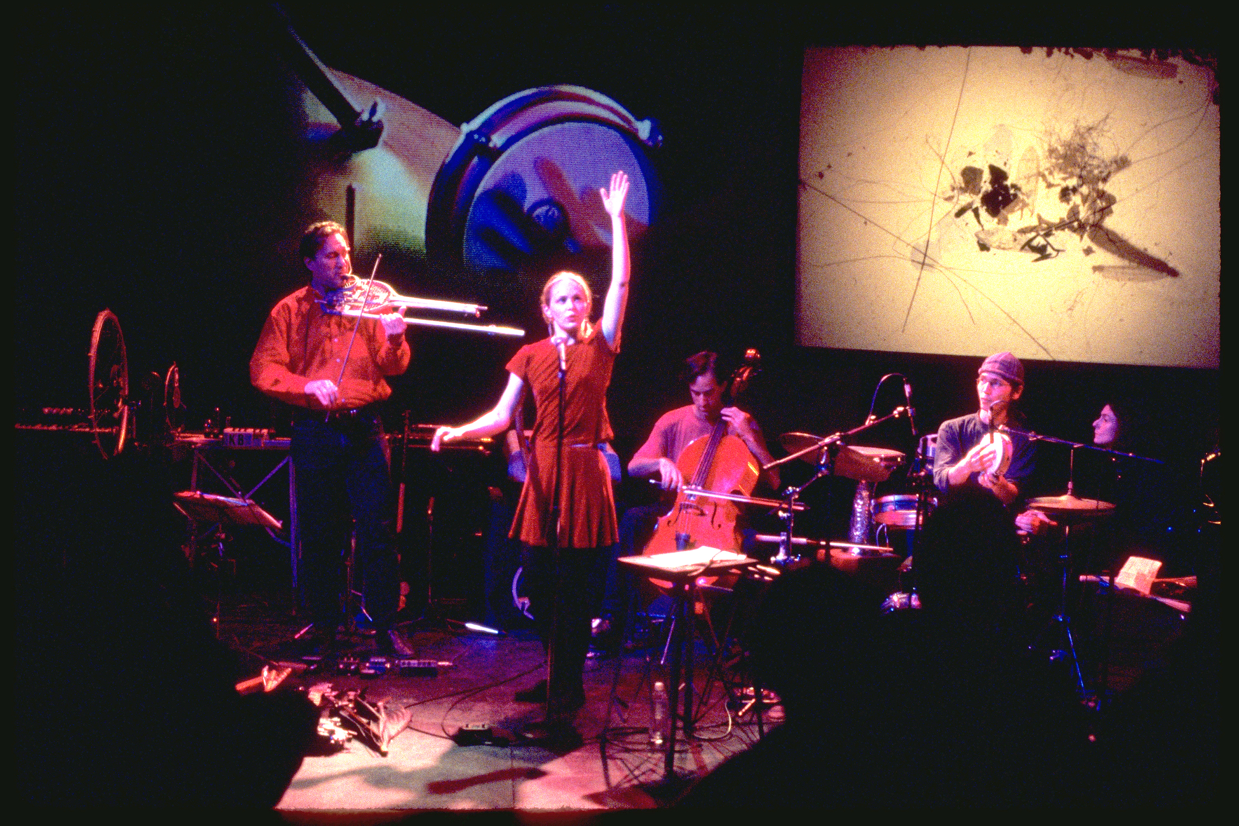 'Insects &amp; Anxious Objects', The Kitchen, NYC, 1996  w. Dina Emerson, Rufus Cappadocia, Satoshi Takeishi