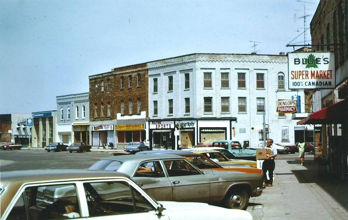 Downtown Goderich in 1976 - Blue's Super Market  Photo courtesy of  Glenn Rittinger.jpg