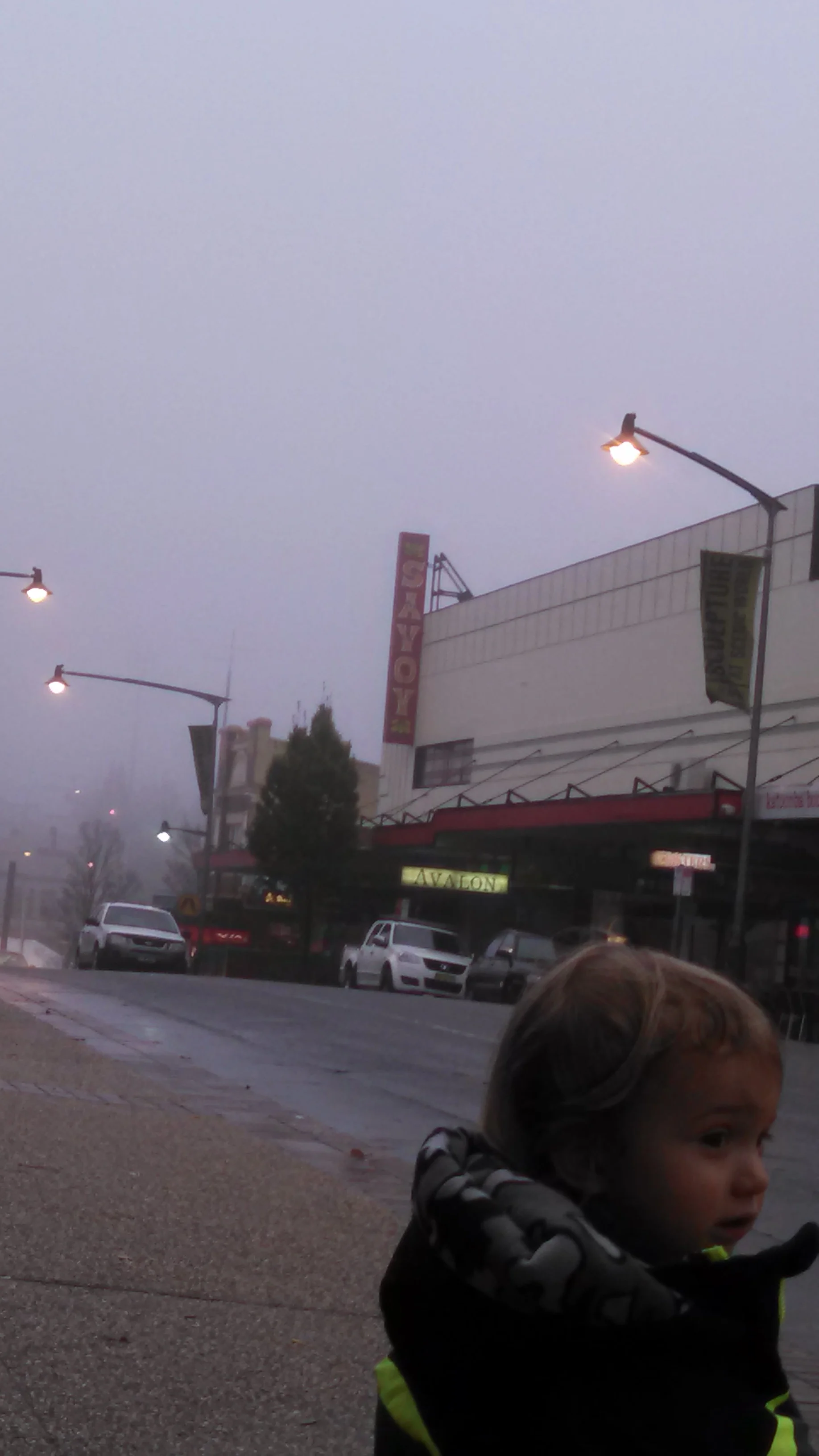 Up in the clouds- waiting for the bus in Katoomba.