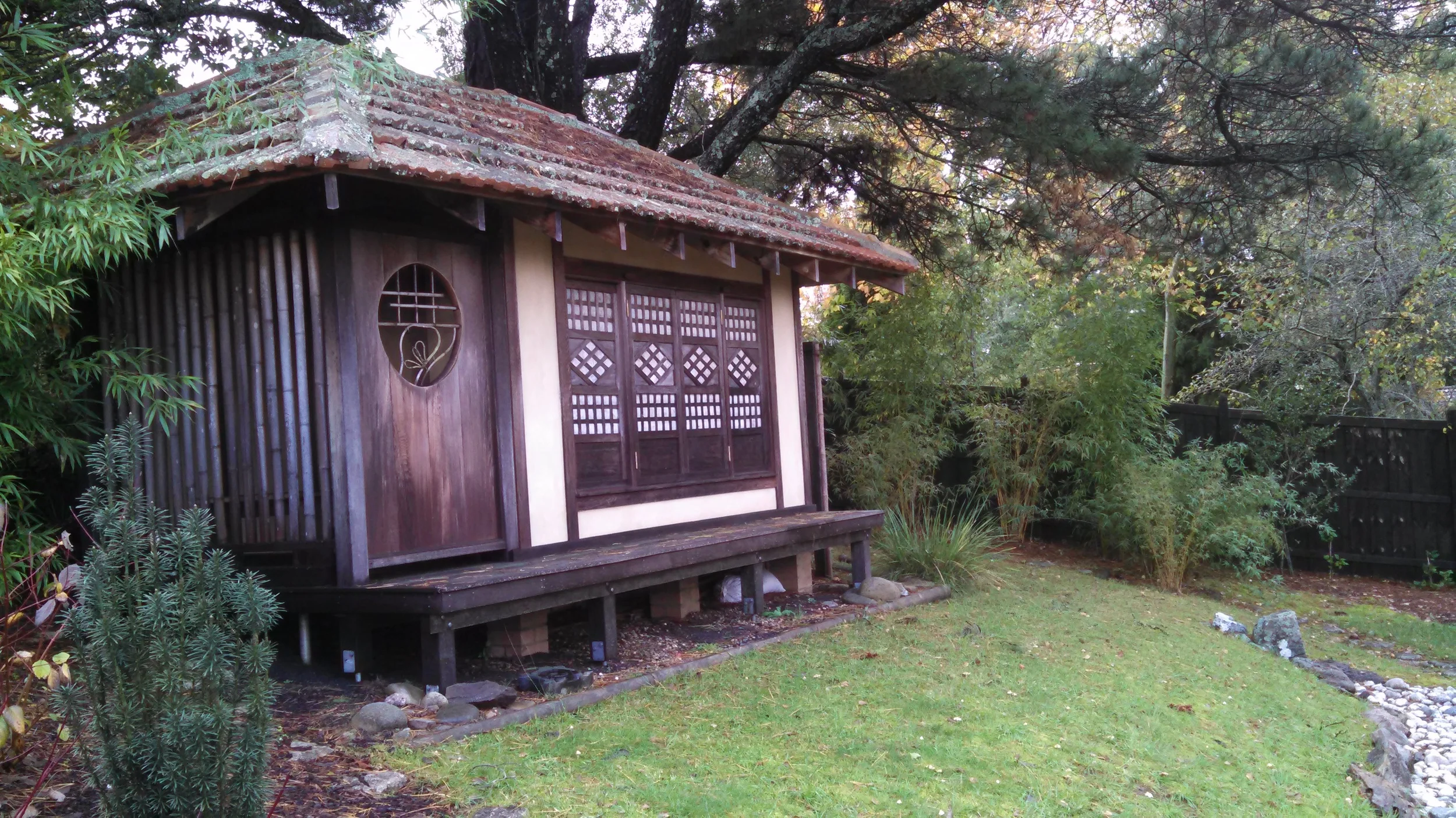 Grospapi's magnificent Japenese Tea House- that he designed and managed the building of.