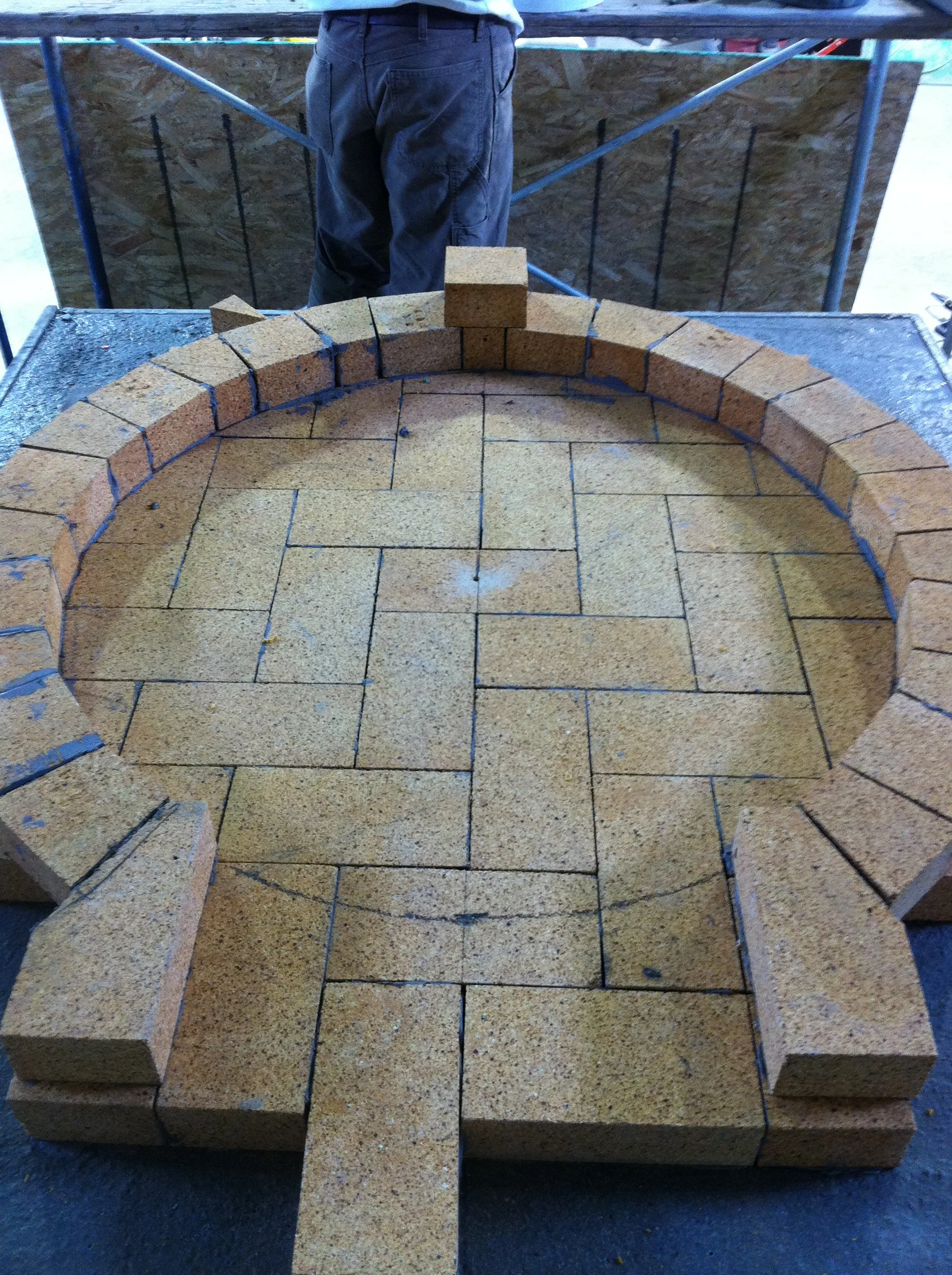 Fire Brick layout for pizza oven. 