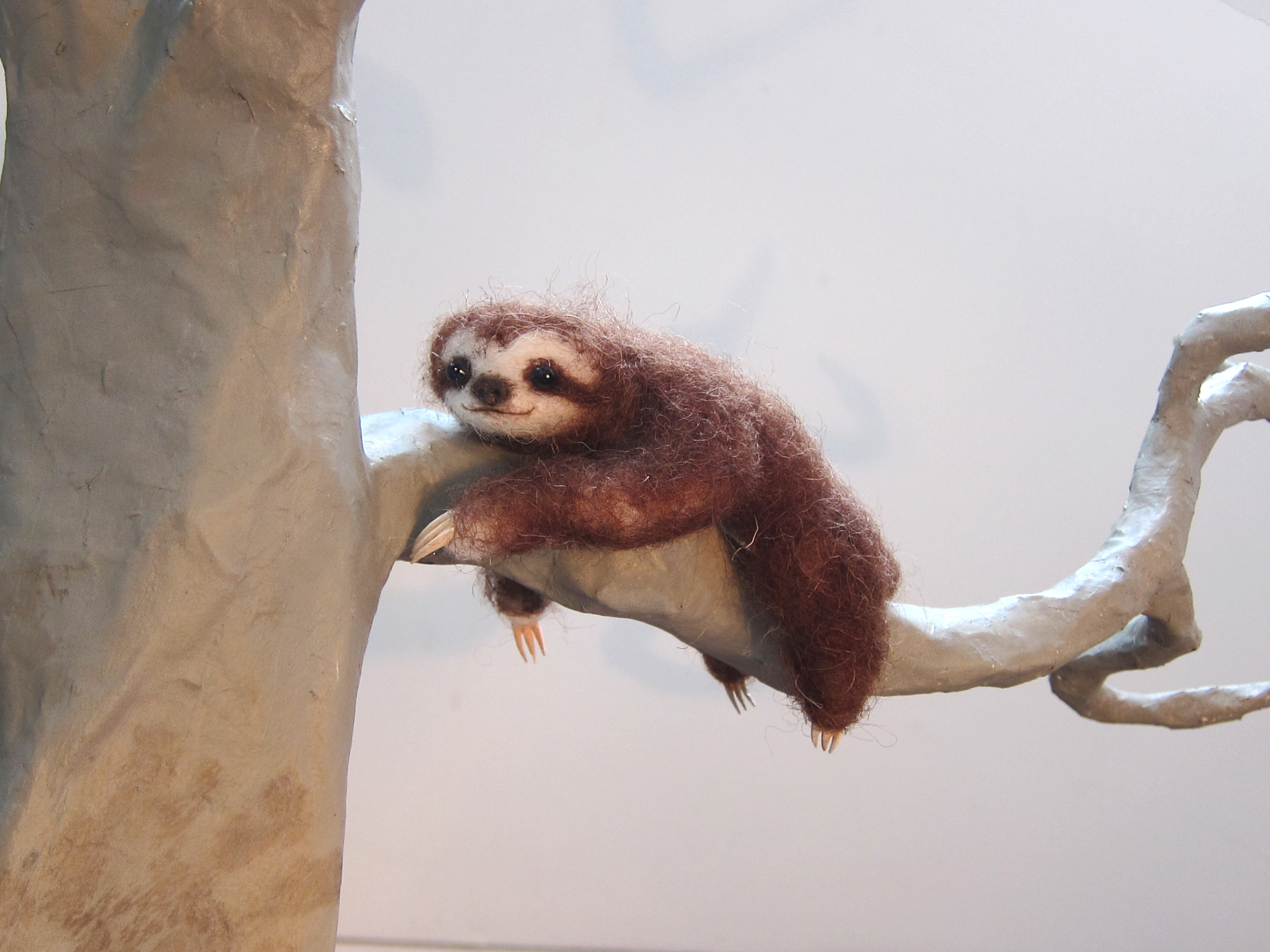 Paresseux fait en feutrage - Needle felted sloth