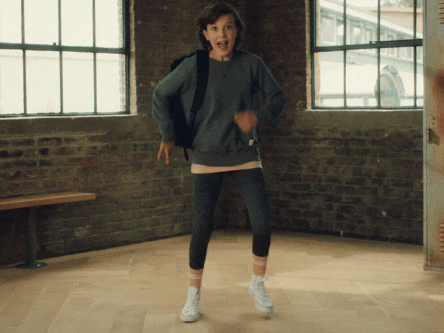 Happy Millie Bobby Brown GIF by Converse-downsized_large.gif