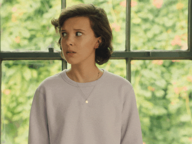 Confused Millie Bobby Brown GIF by Converse-downsized_large.gif