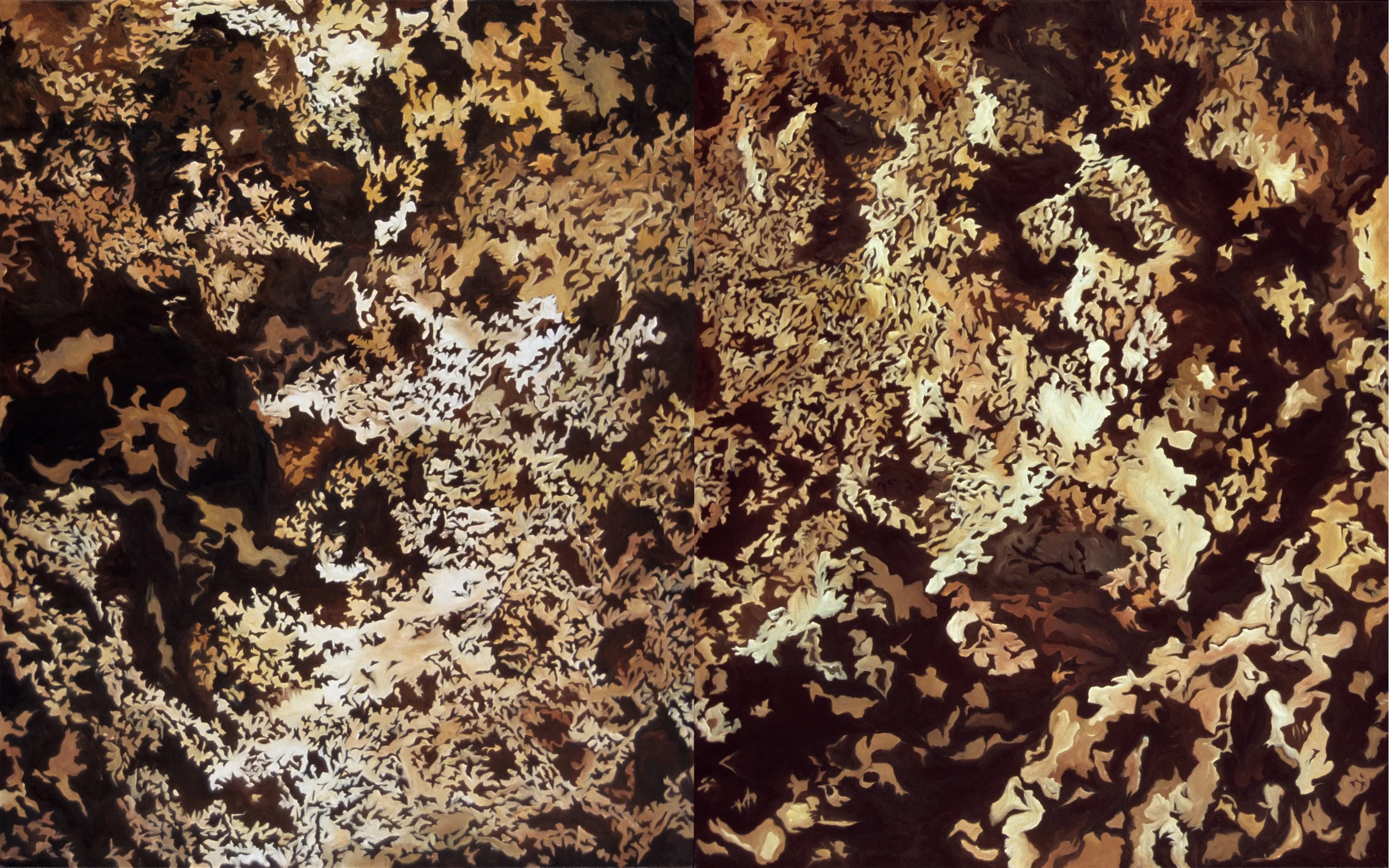 Jonson Seven, Eight diptych oil on canvas 50" x 80" 2005