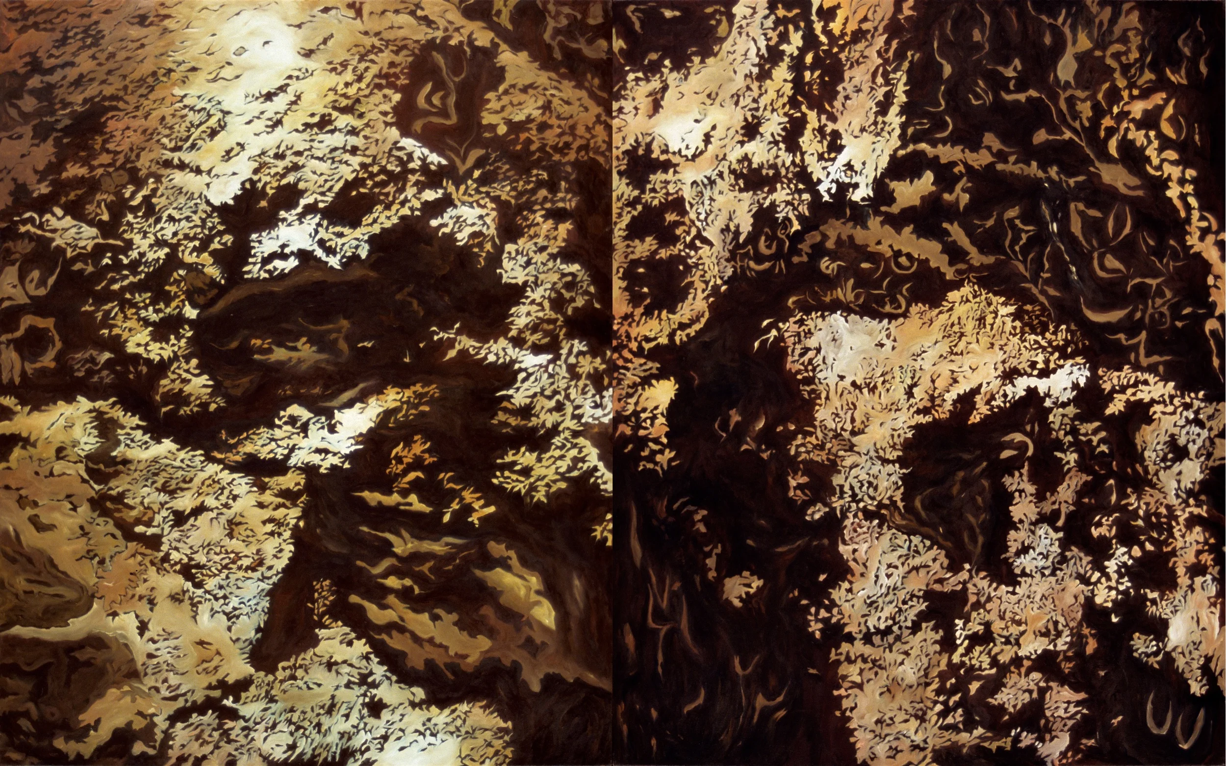 Jonson Four, Five diptych oil on canvas 50" x 80" 2005