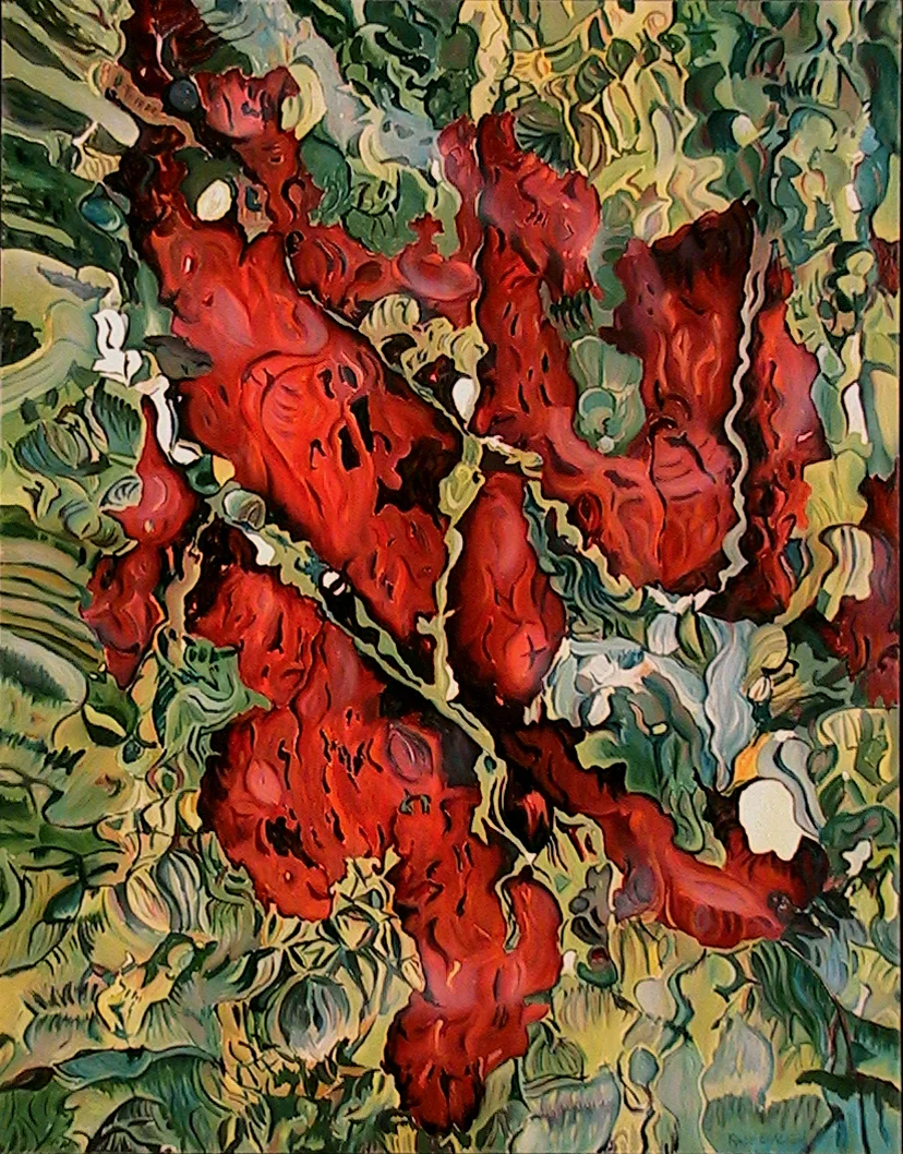 Fertile Fragment III oil on linen 46" x 36" 2003 (Bernalillo County Public Art Collection)