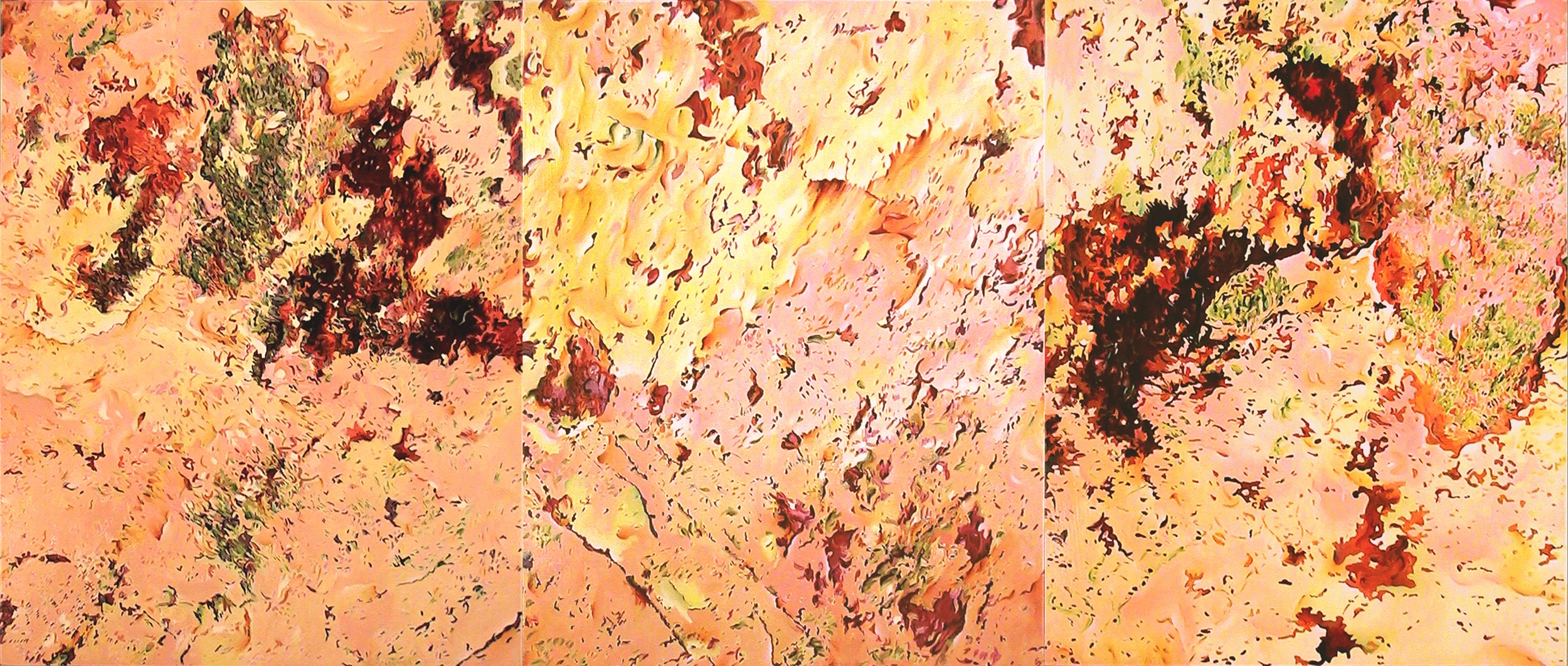 Oracle (Delphic series) triptych oil on linen 46" x 108" 2003 (Roswell Museum and Art Center)