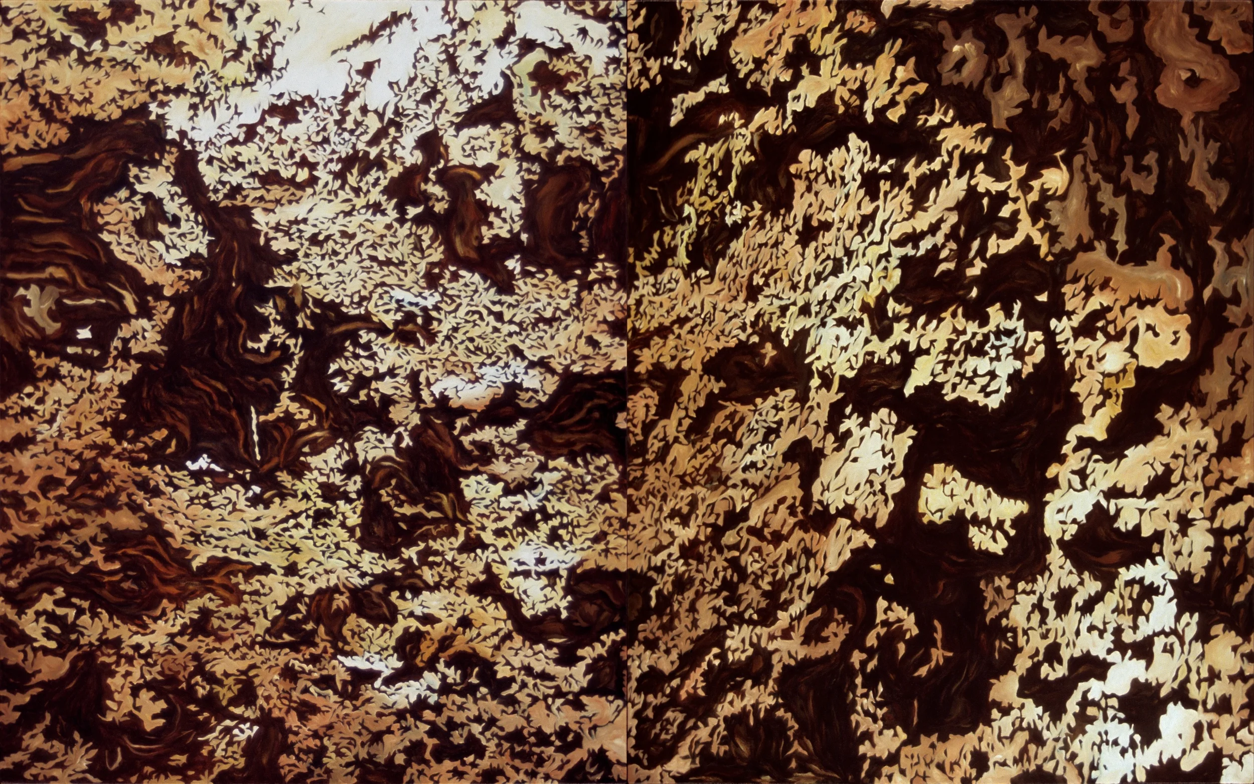Jonson Twenty-eight, Twenty-nine diptych oil on canvas 50" x 80" 2006
