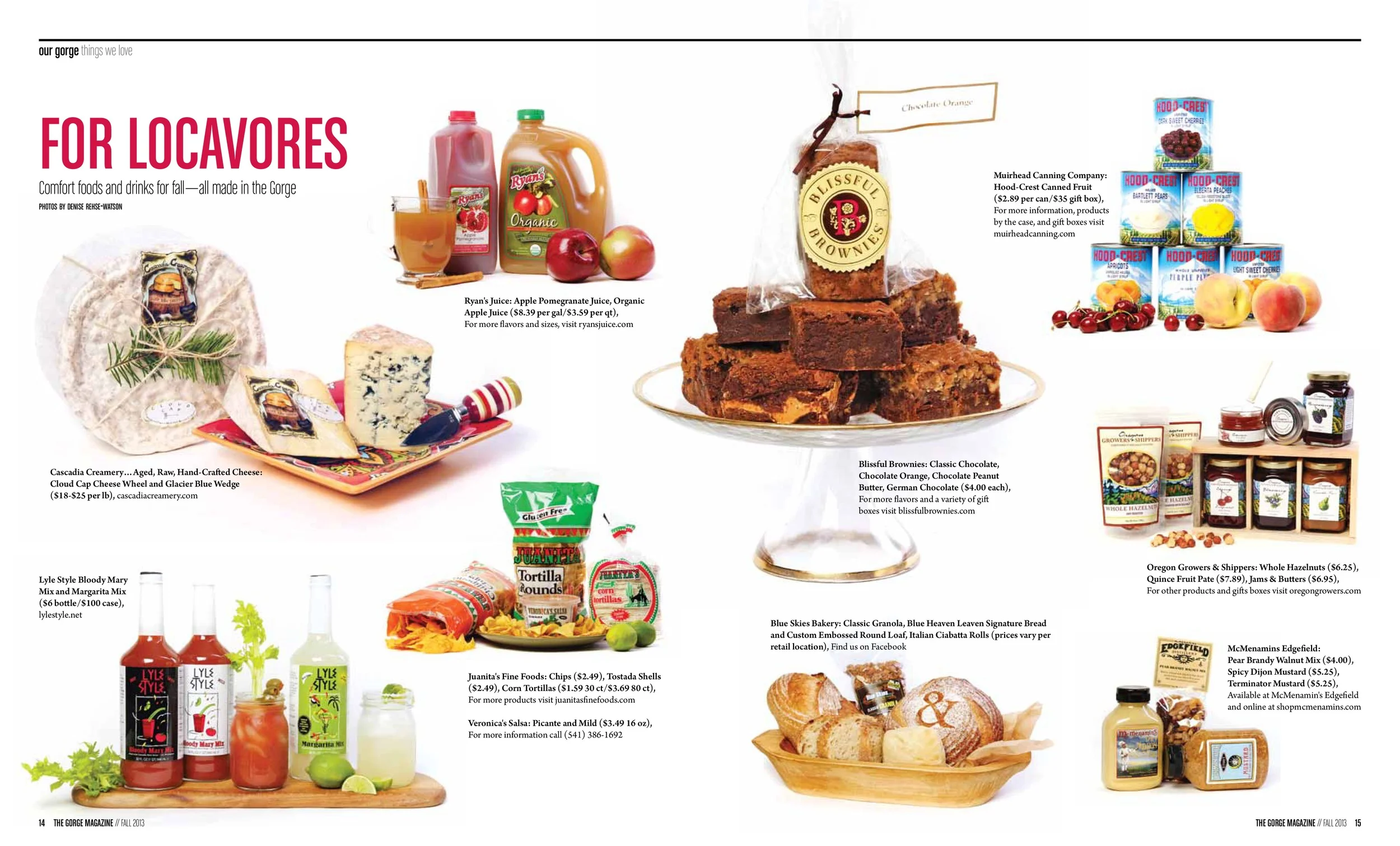 featured in The Gorge Magazine, Fall 2013