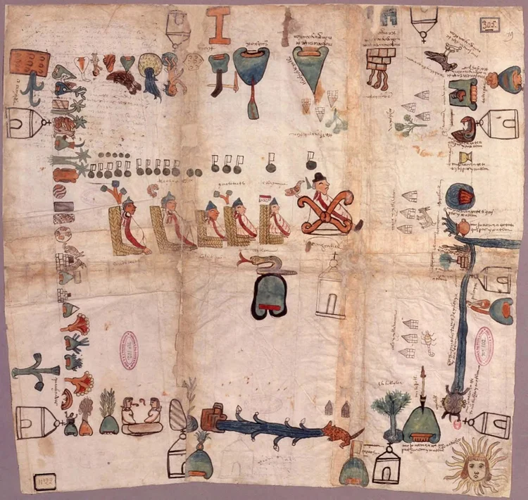 Mapa de Coatlán, siglo XVI