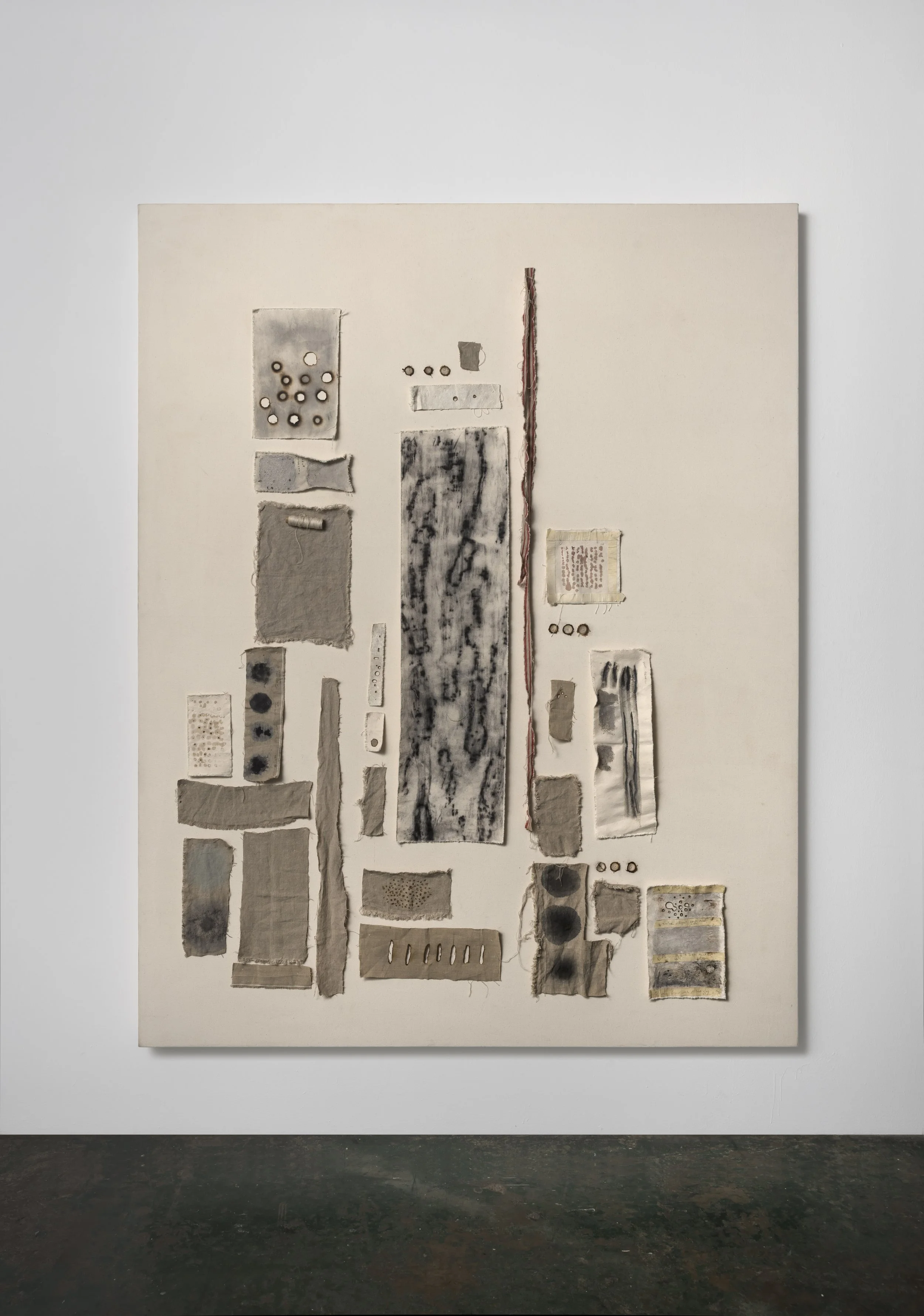  Test Strip, 2019 test samples on canvas  96” x 75” 