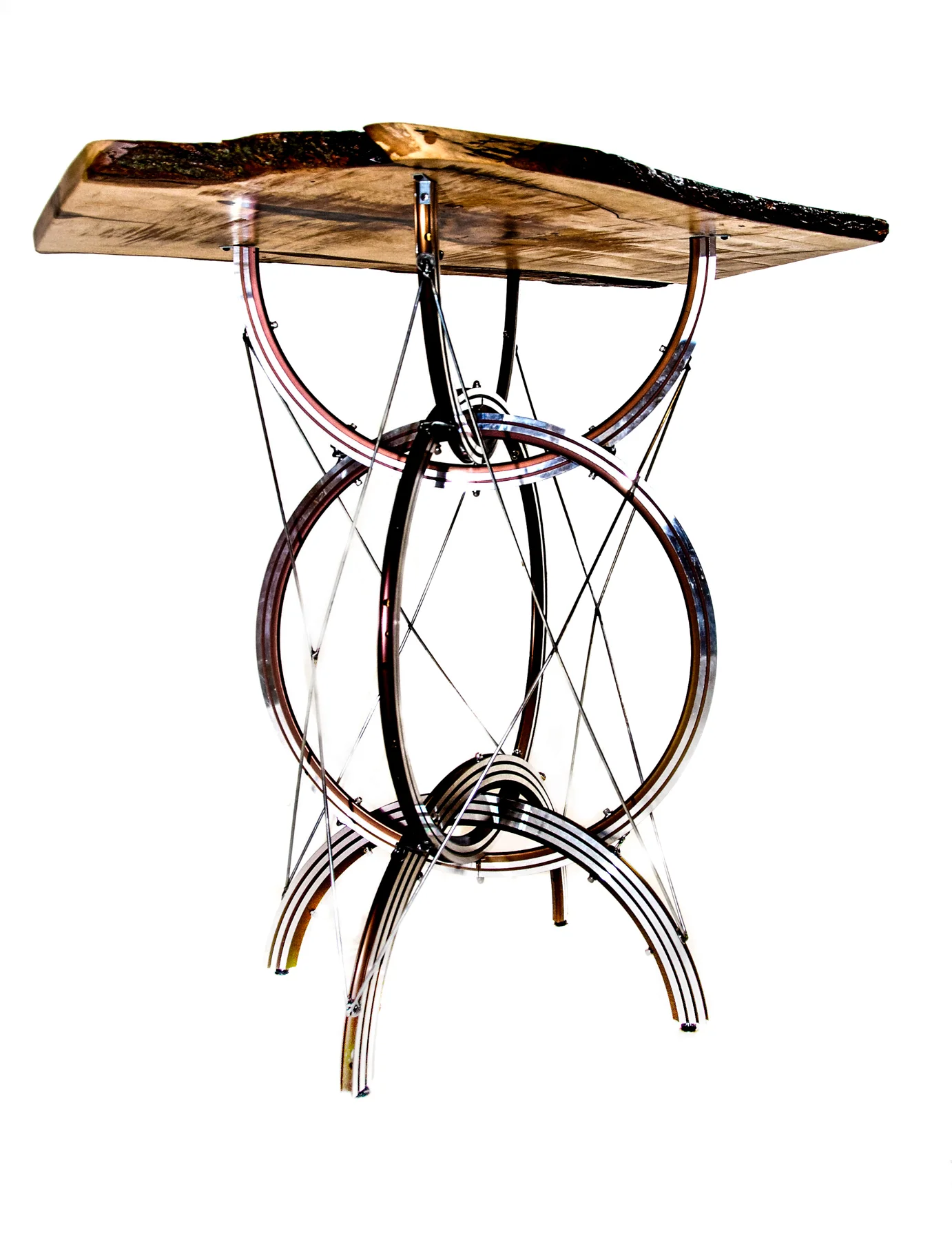 Brew House Bar Height Table with live edge wood top