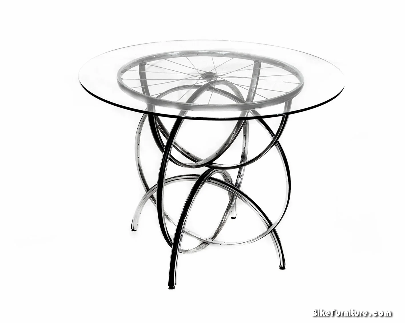 S-2 Cafe Table with 30 inch glass top. 30 inches high.