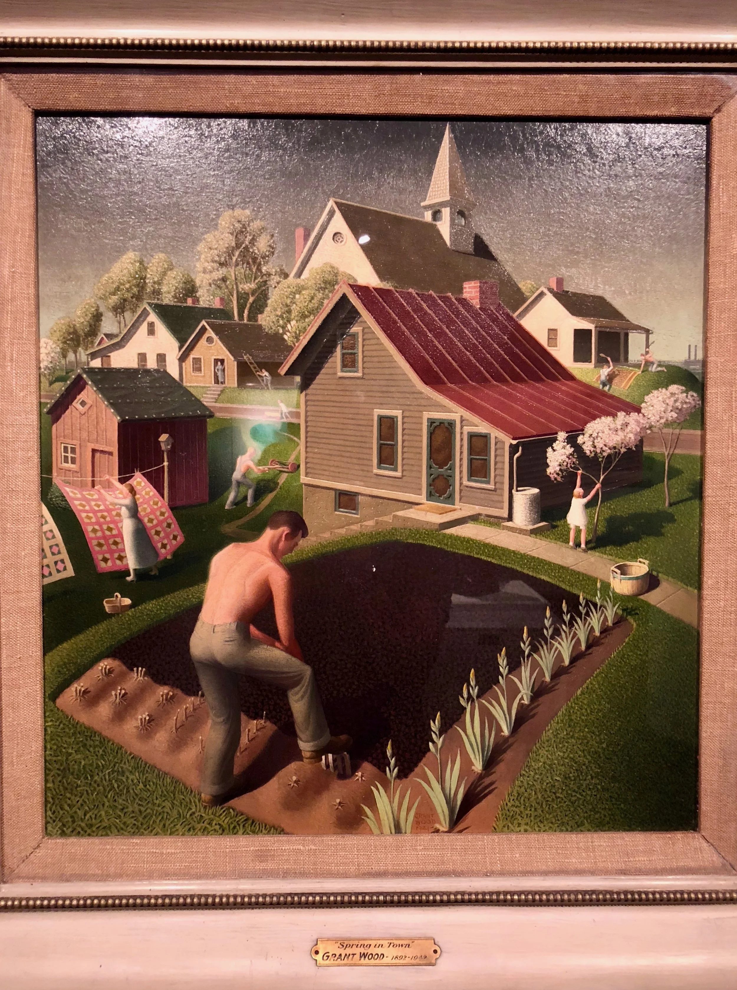 They have Grant Wood's last painting, which just returned from his major exhibition at the Whitney.
