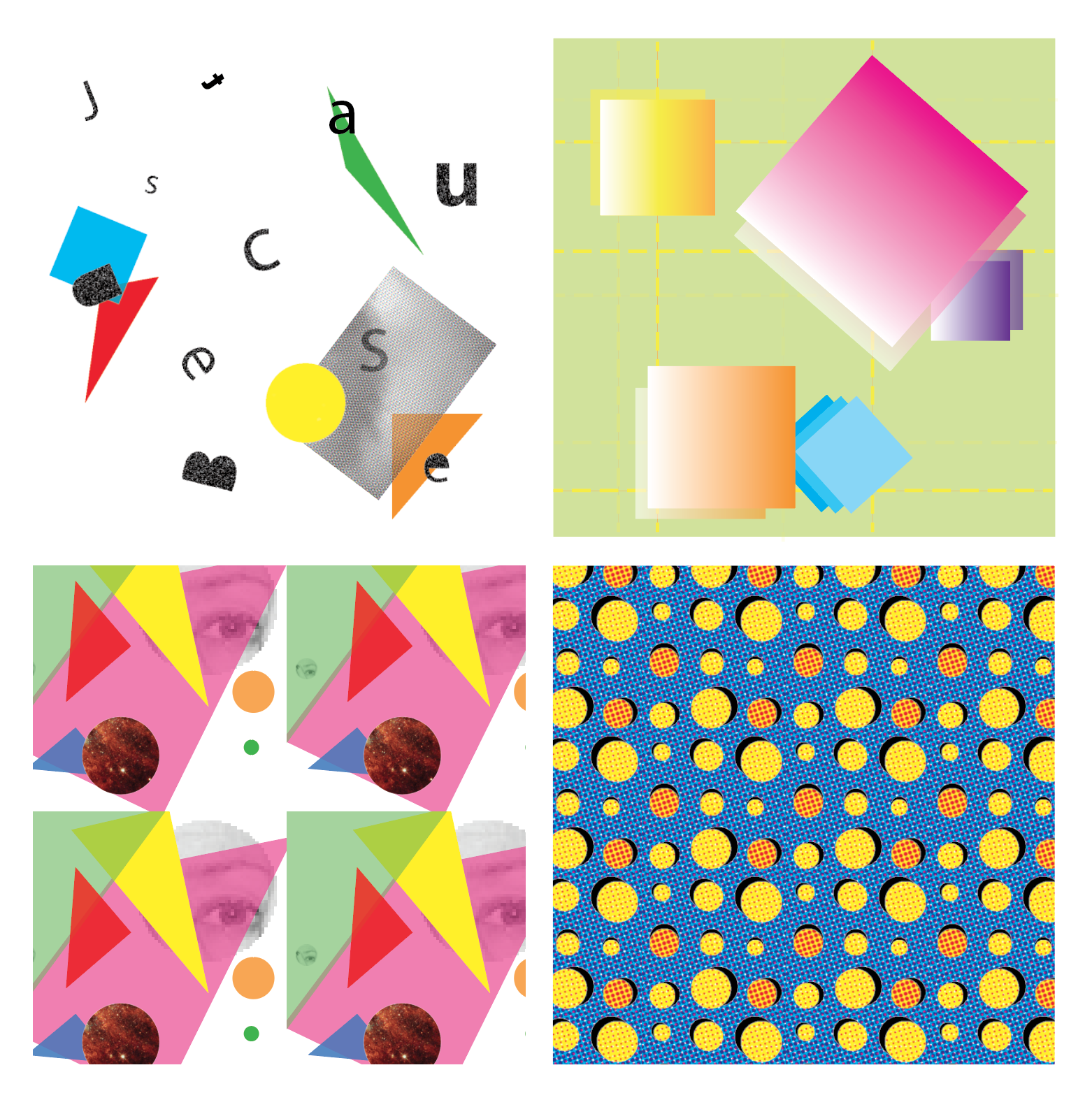 April Greiman pattern library. (sophomore level)