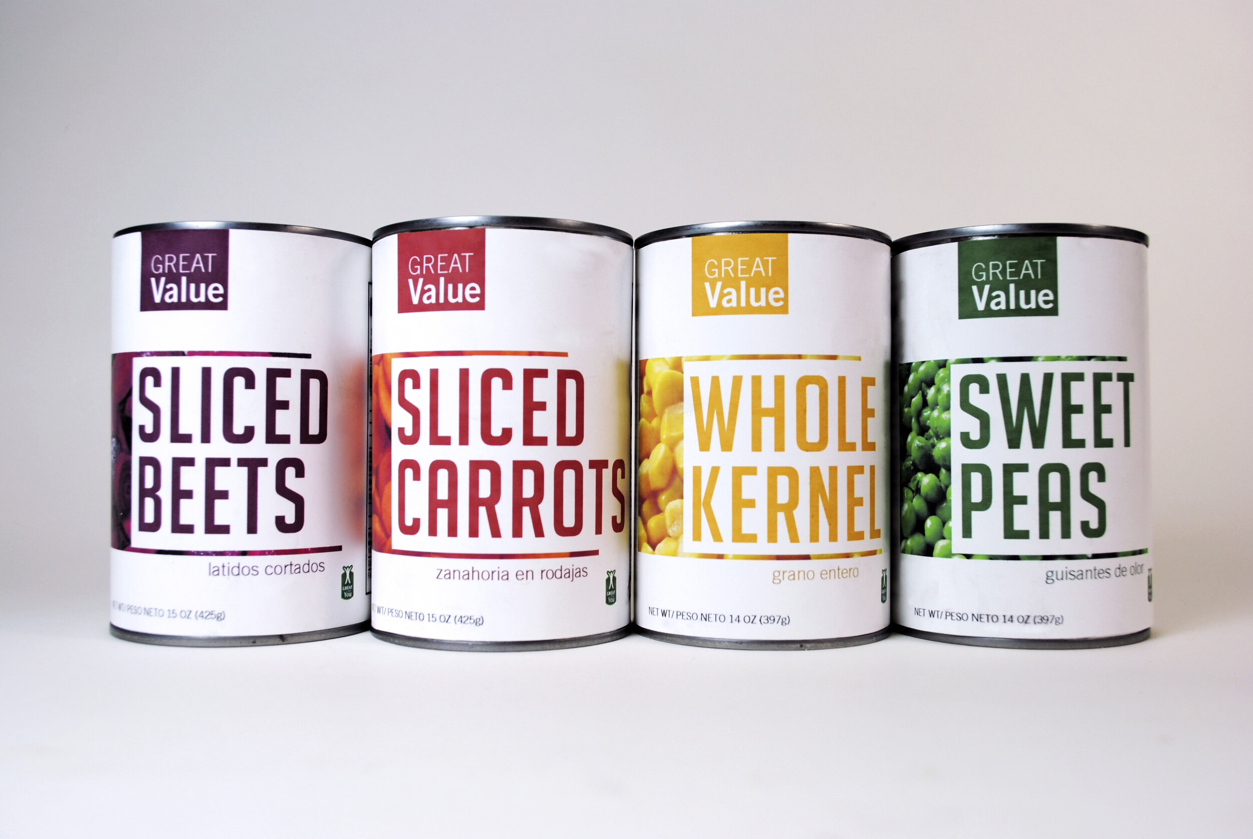 The Perfect Pair: Great Value Bilingual Rebrand - Exploring font pairings in package design. (sophomore level)