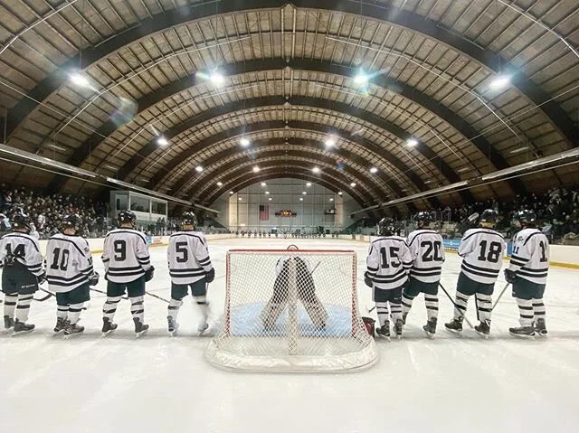 High school playoff hockey at its best #hockey #massachusetts #highschool #sportsphotography #doubleovertime #win