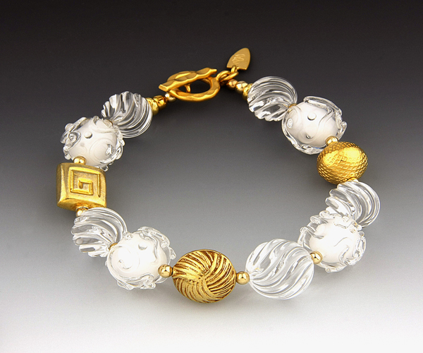 Carved Quartz Bracelet