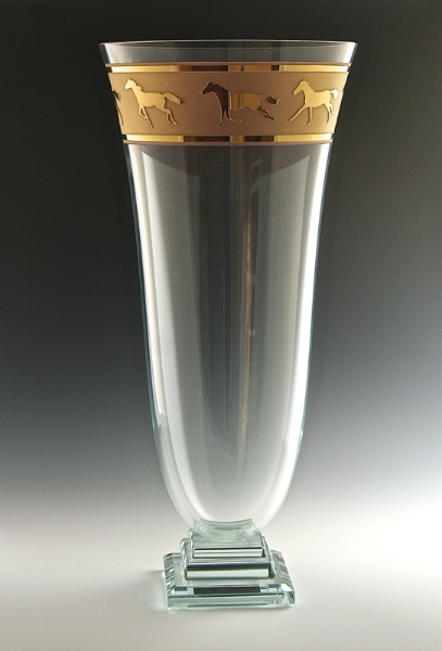 20" Equus Vase w/ Gold