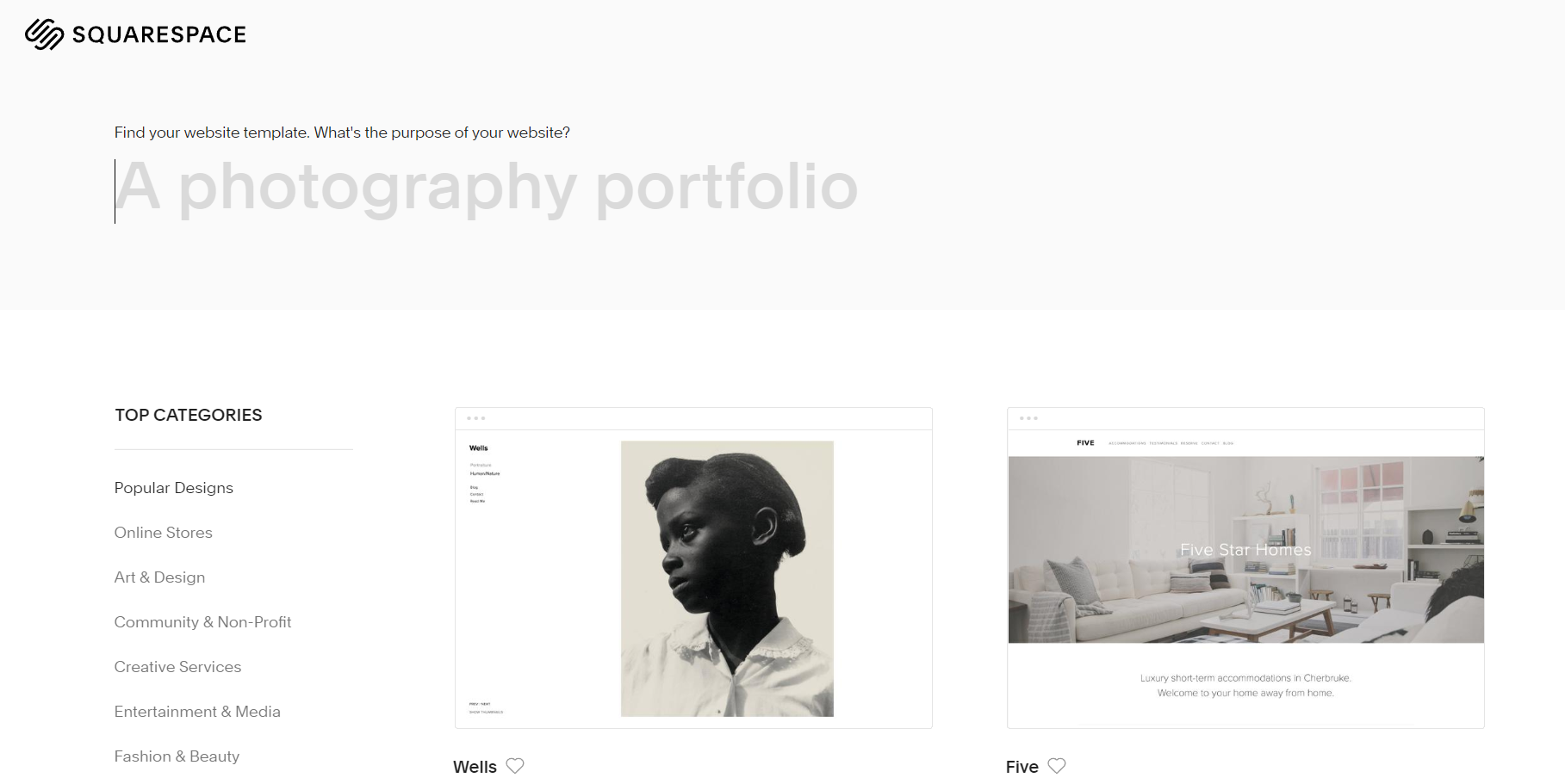 I was super excited to start designing with Squarespace!