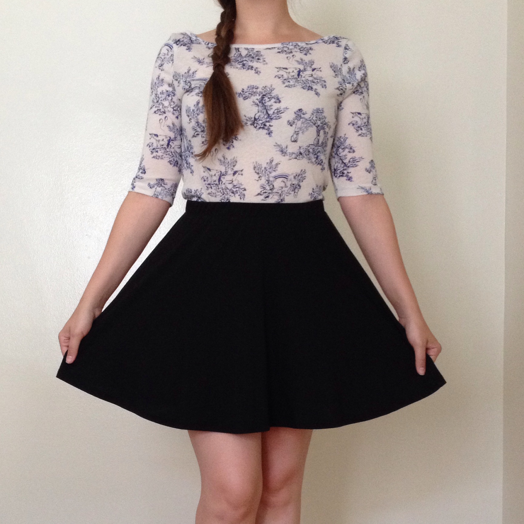 This super cute shirt was marked $4.99 on clearance with an additional 50% off, making it just $2.50. TOTALLY worth it because while it looks like your usual Toile, check out the detail below.