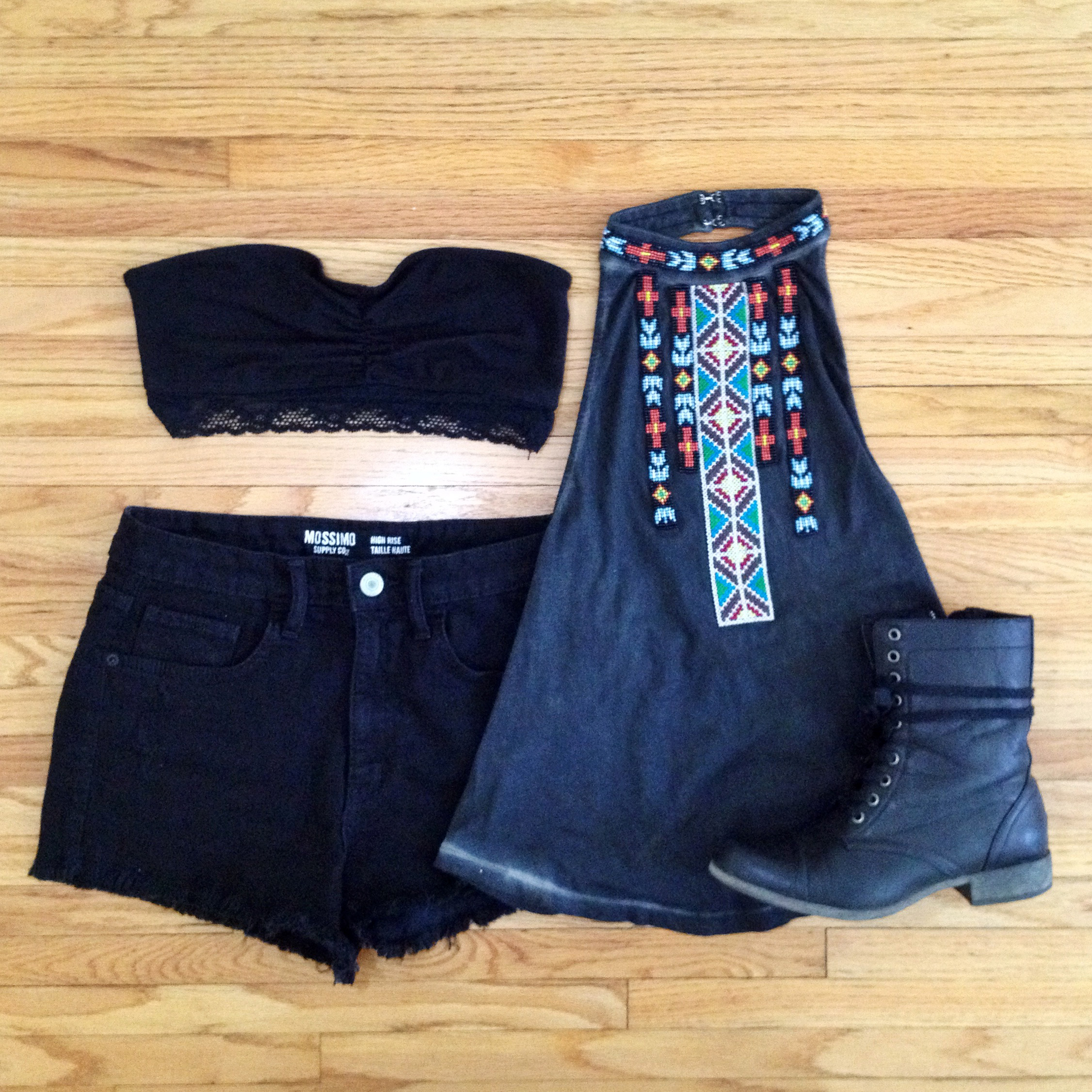 Here's a styling of the top. It is low cut in the back and the sides so I wear this bralette from F21 ($5.80) to make it a bit more modest. Details: Shorts- Target Boots- Nordstrom Rack