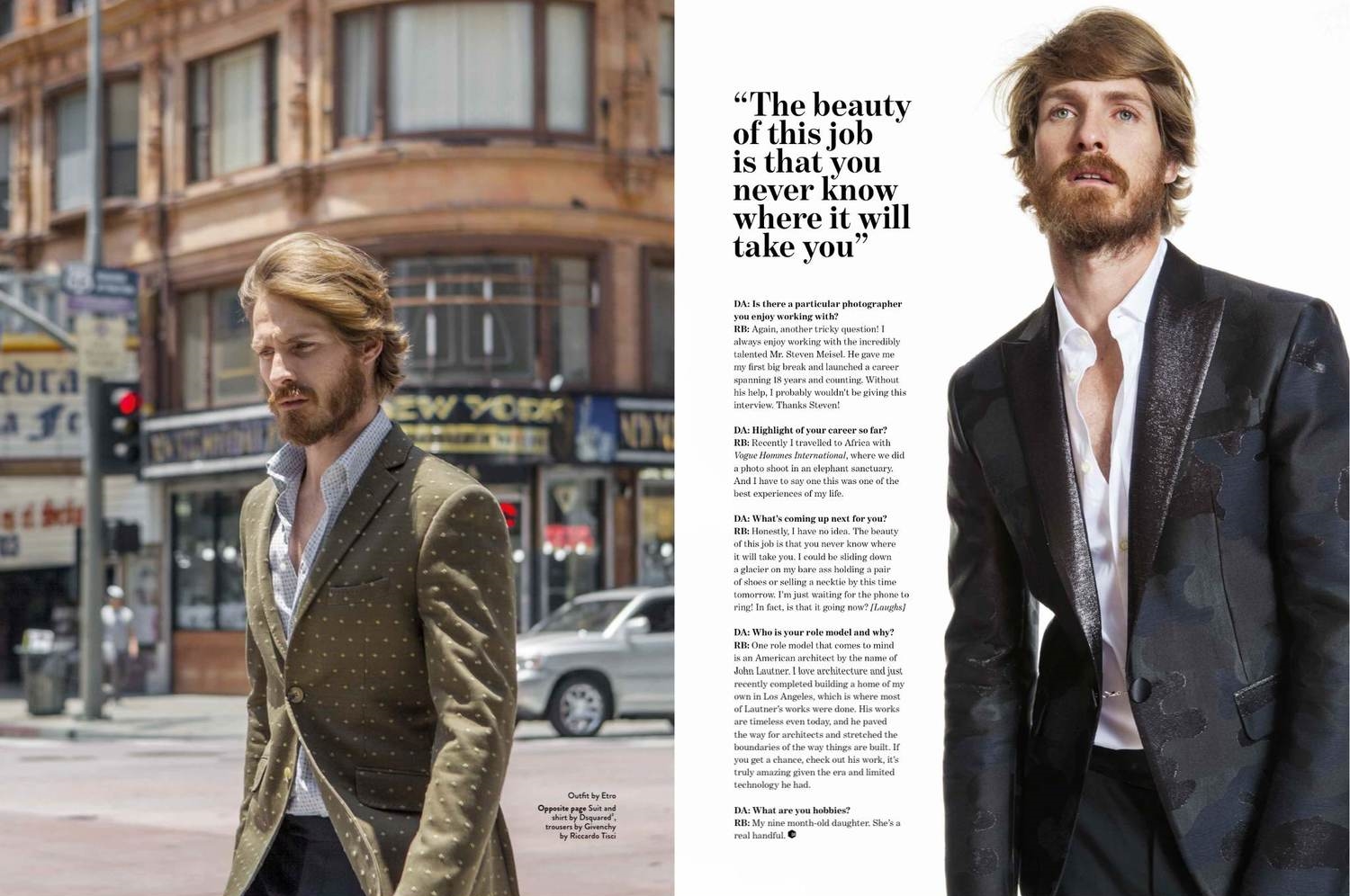 Men's Editorial Fashion Feature DAMAN Style, Fall/Winter 2014-2015 (Premiere Issue) Model: R yan Burns Photographer: Mitchell McCormack Fashion Editor: Alexa Rangroummith Green Assistant Fashion Editor: Stephanie M. Foster