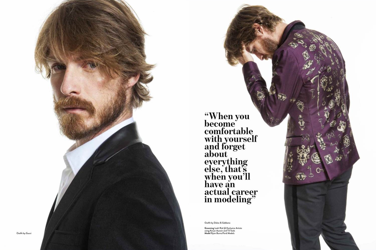 Men's Editorial Fashion Feature DAMAN Style, Fall/Winter 2014-2015 (Premiere Issue) Model: R yan Burns Photographer: Mitchell McCormack Fashion Editor: Alexa Rangroummith Green Assistant Fashion Editor: Stephanie M. Foster