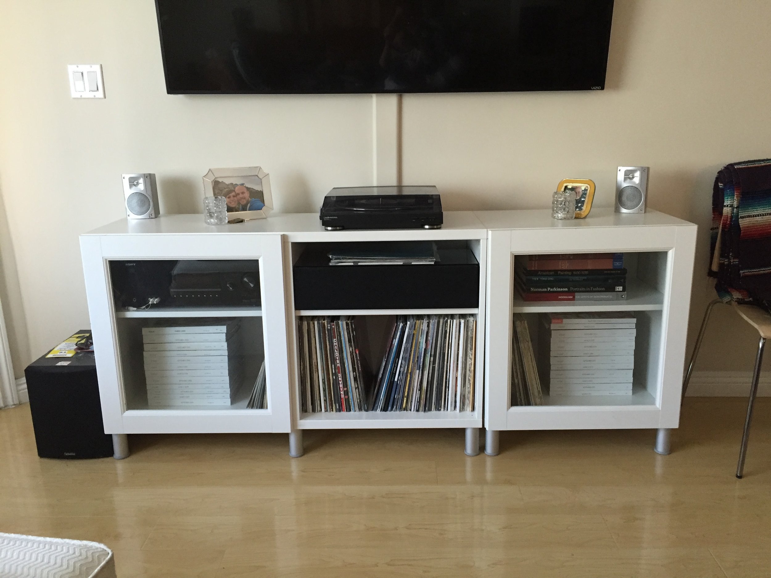 Ikea Besta Record And Media Console Hack Stephanie Mae Foster