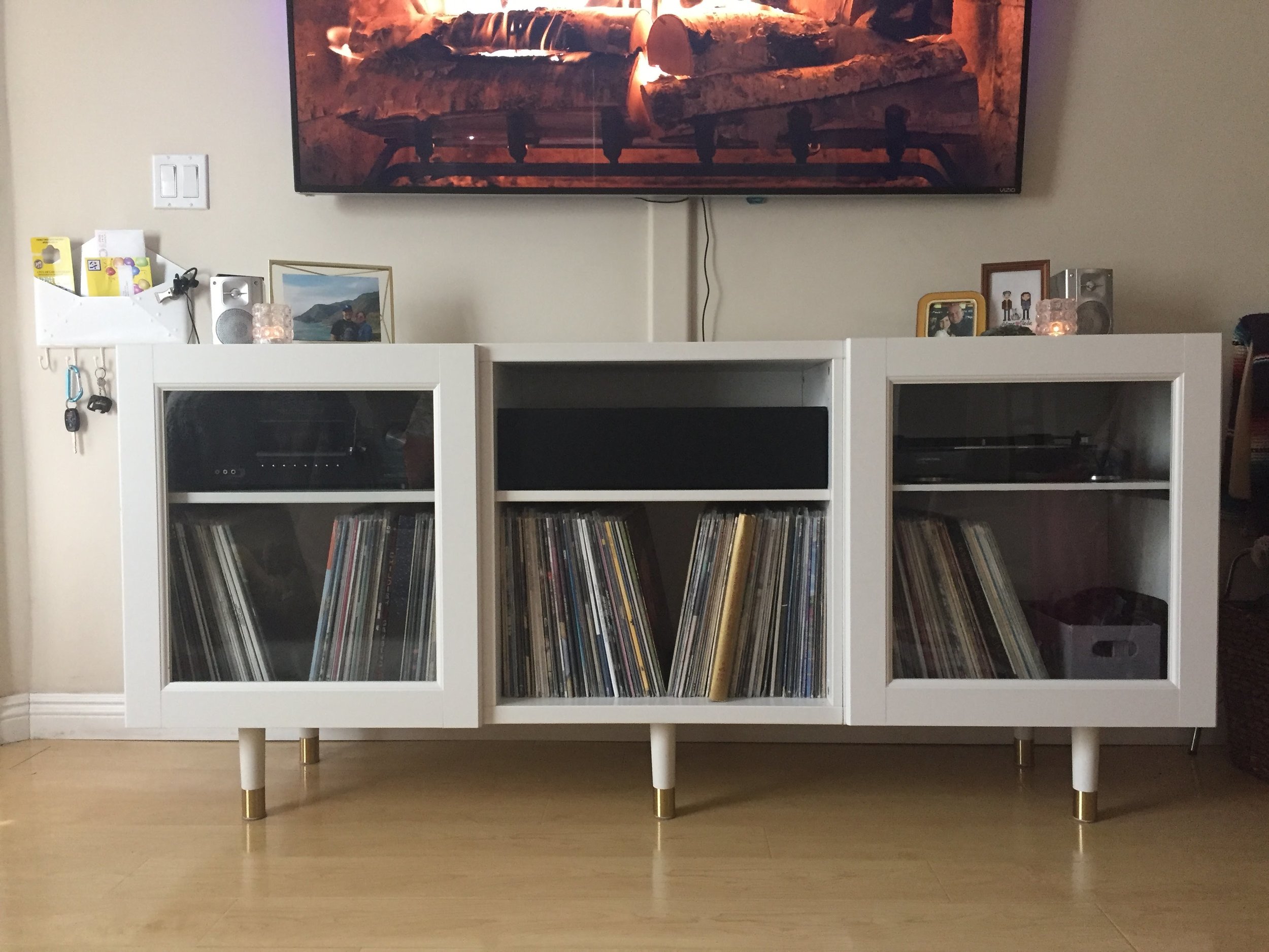 Ikea Besta Record And Media Console Hack Stephanie Mae Foster